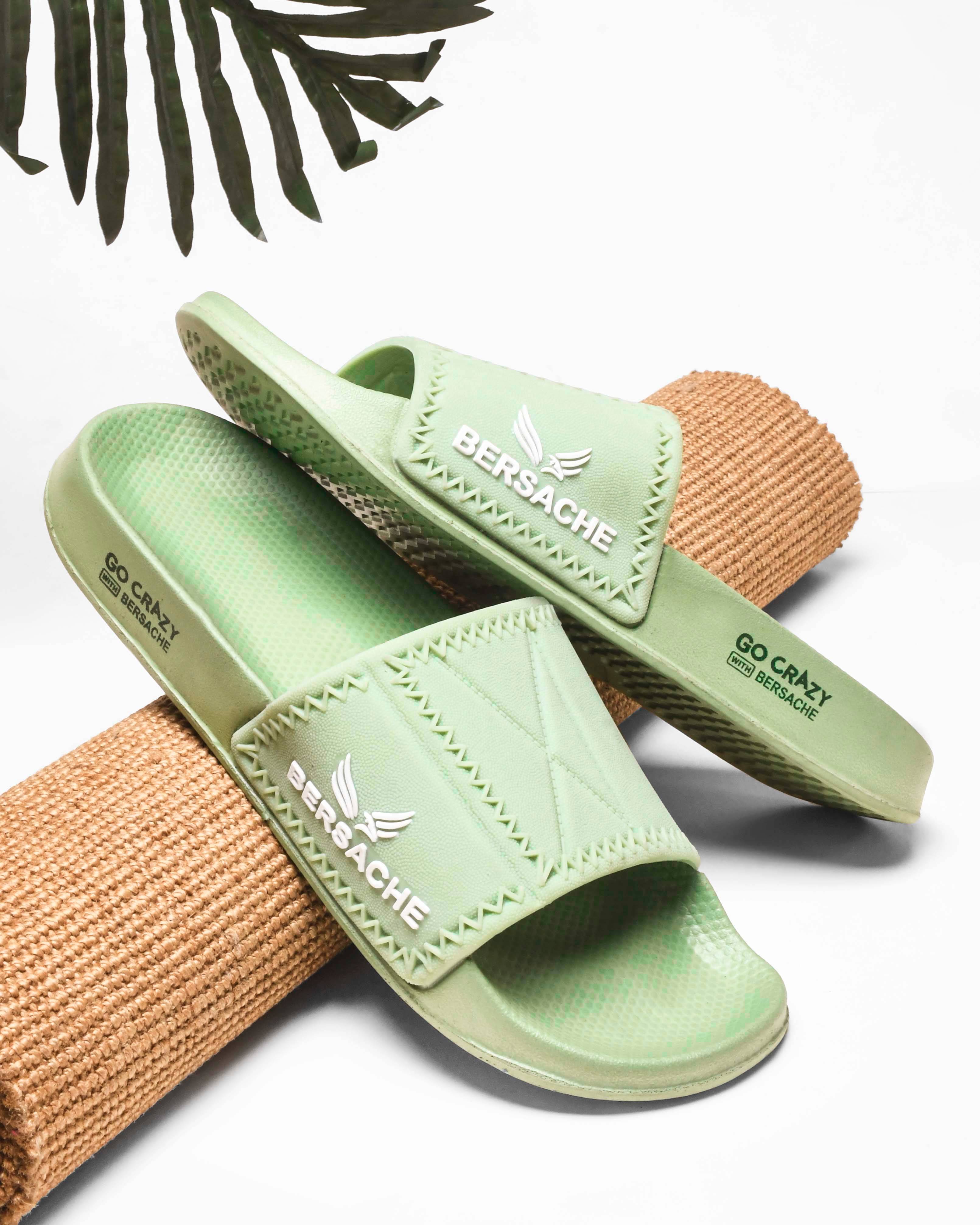     			Bersache Green Men's Slide Flip Flop