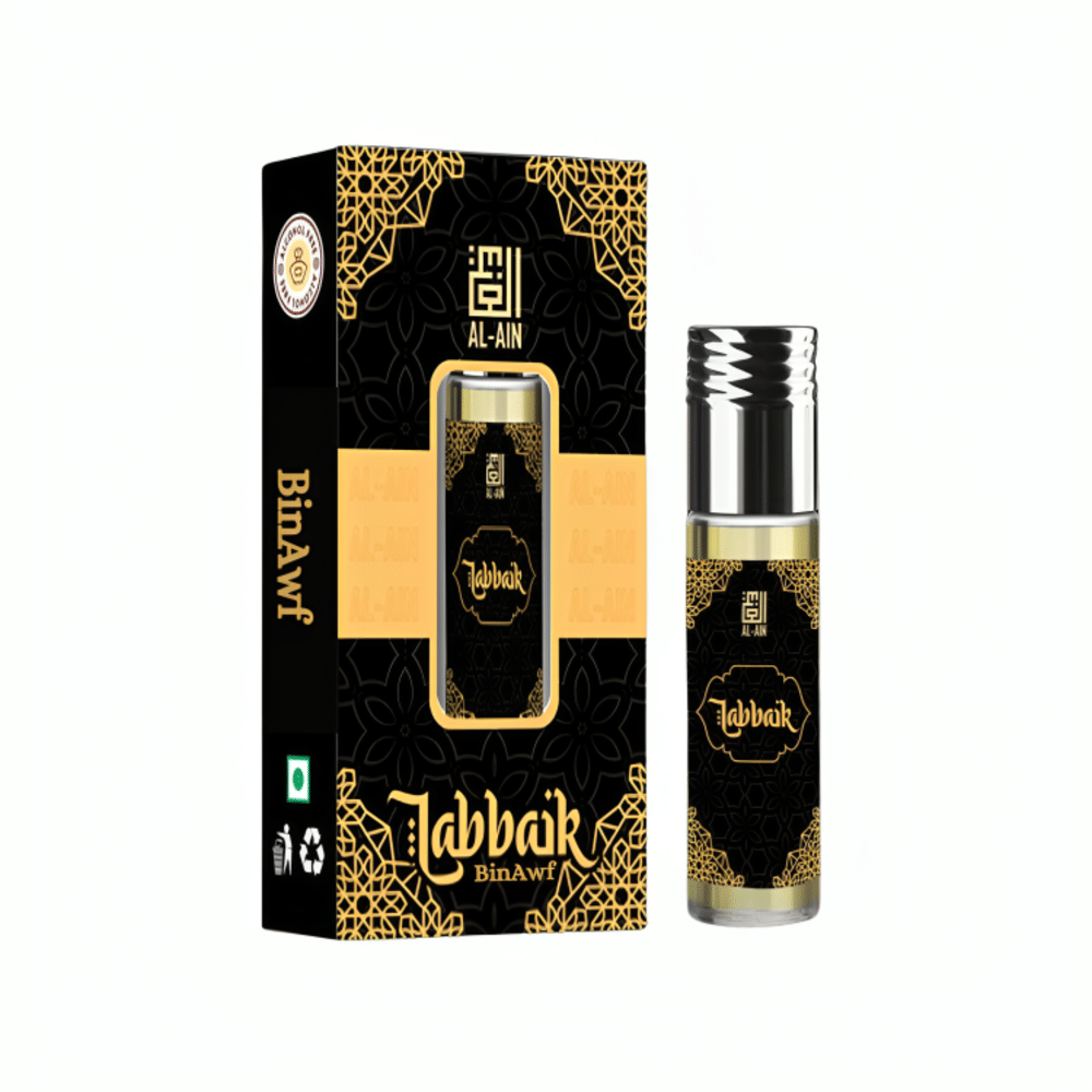     			Binawf Amber Non- Alcoholic Below 50ml Attar ( Pack of 1 )