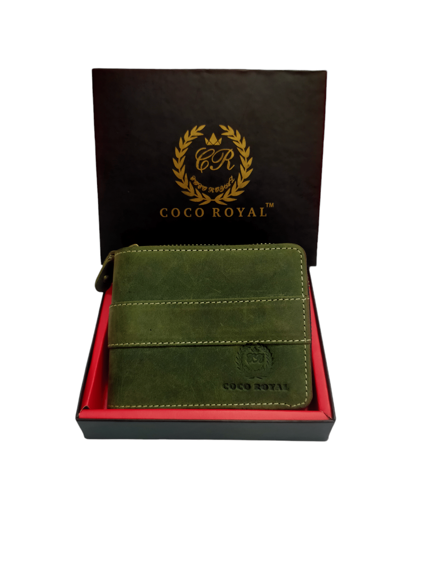     			COCO ROYAL Leather Gray Women's Zip Around Wallet ( Pack of 1 )