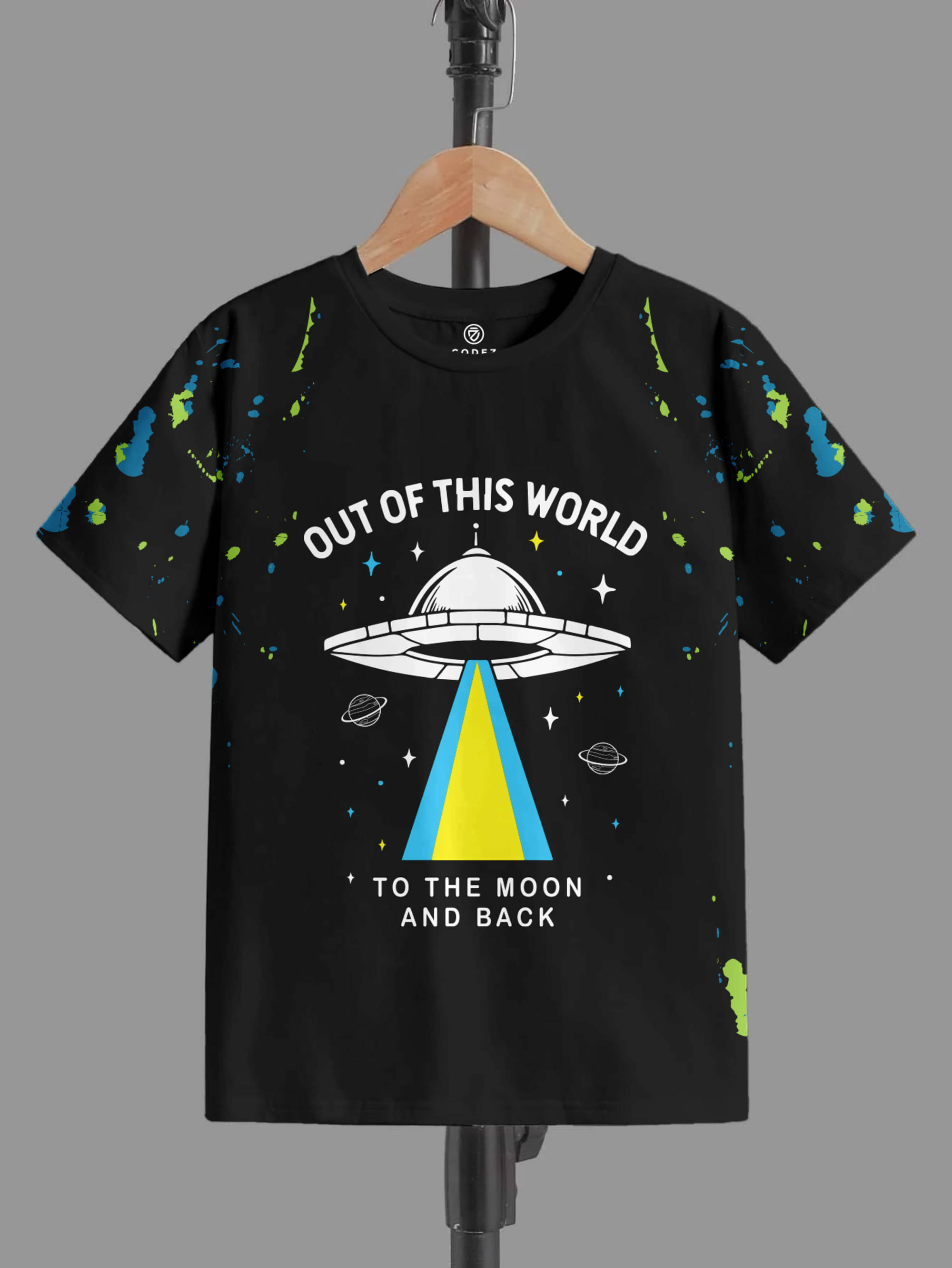     			CODEZ Pack of 1 Boys Cotton T-Shirt ( Black )