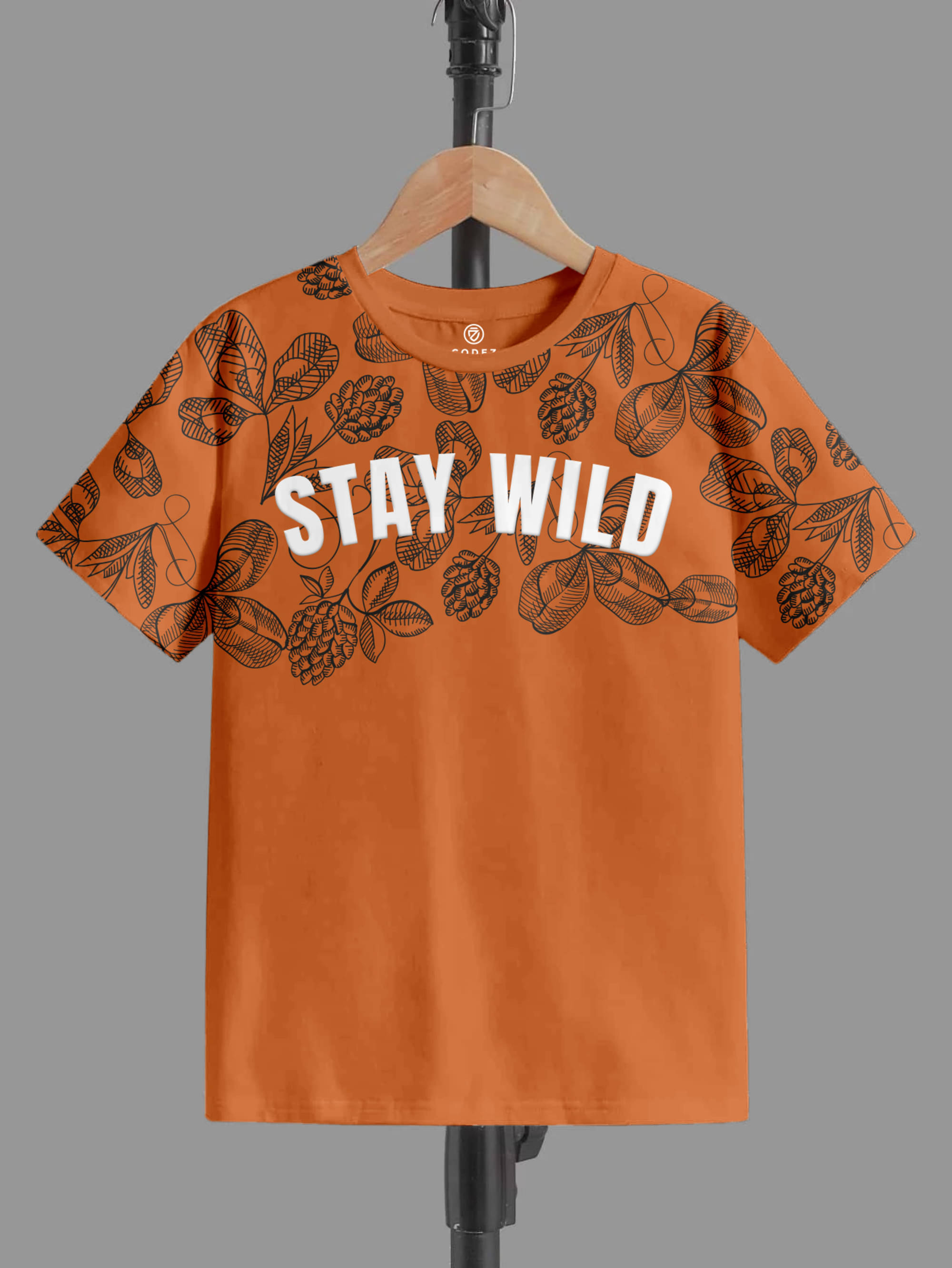     			CODEZ Pack of 1 Boys Cotton T-Shirt ( Rust )