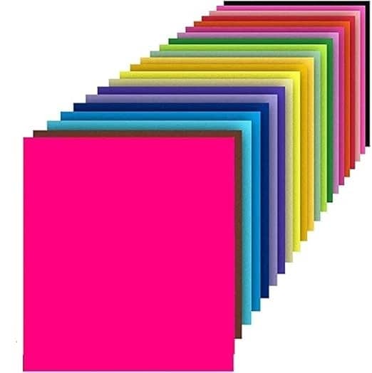 Freedy Neon Origami Paper 15 cm X 15 cm Pack of 100 Sheets (10 sheet x 10 color) Fluorescent Color Both Side Coloured For Origami, Scrapbooking, Project Work