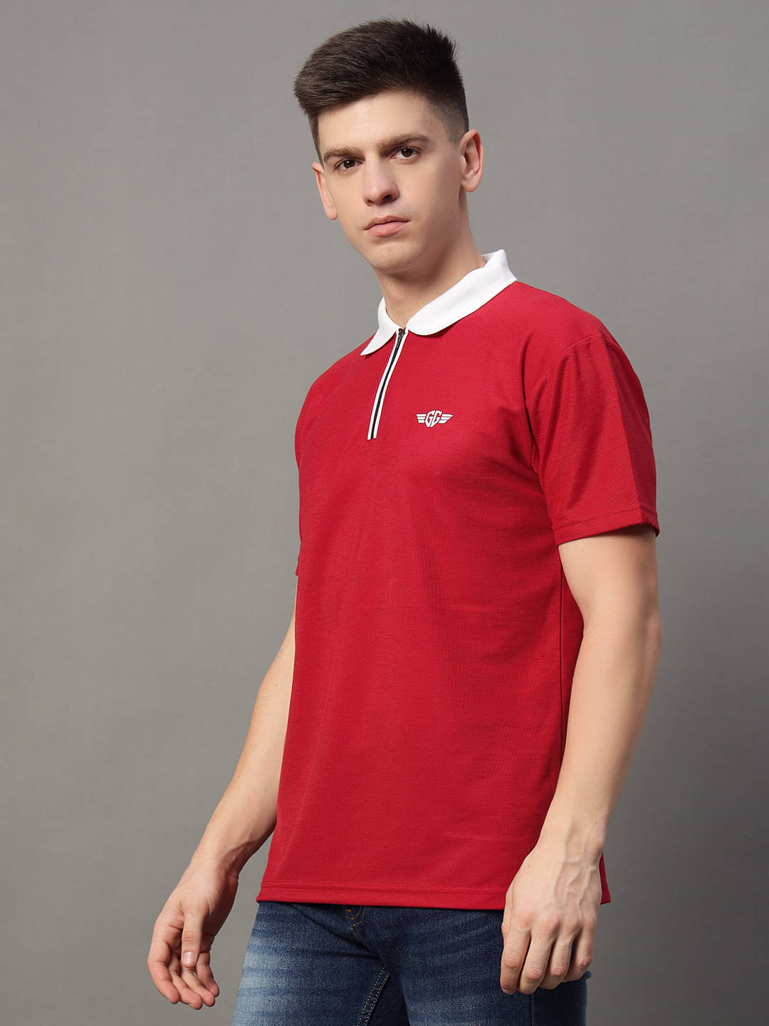 GET GOLF Pack of 1 Cotton Blend Regular Fit Solid Half Sleeves Men's Polo T Shirt ( Maroon ) GET GOLF Pack of 1 Cotton Blend Regular Fit Solid Half Sleeves Men's Polo T Shirt ( Maroon )