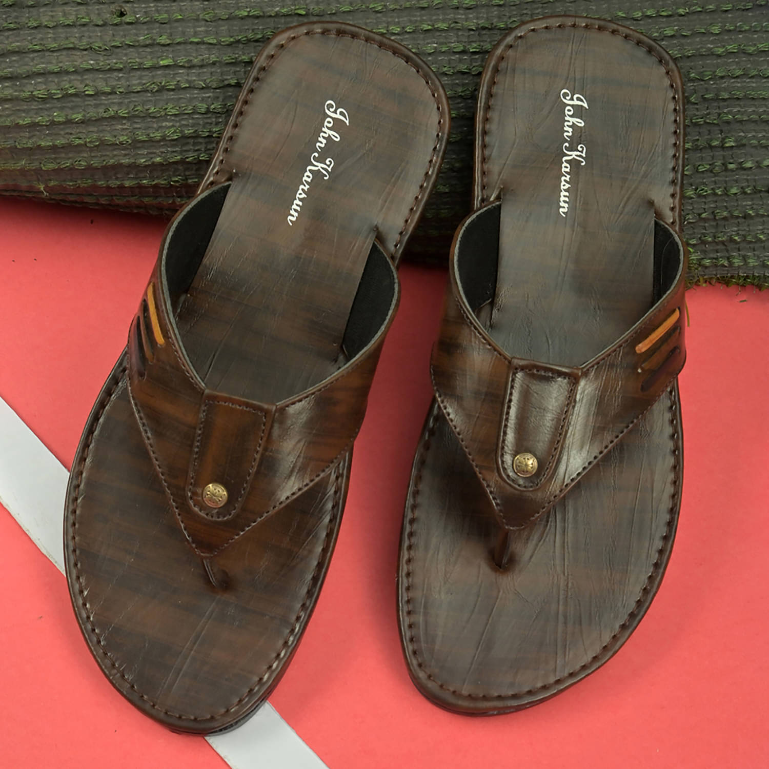     			John Karsun - Brown Men's Sandals