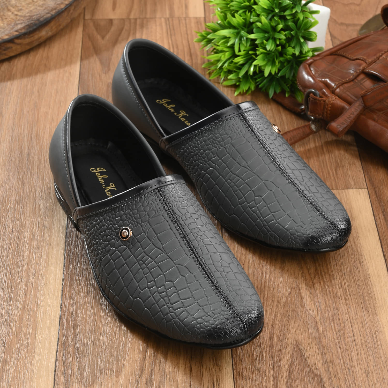     			John Karsun Gray Men's Slip on