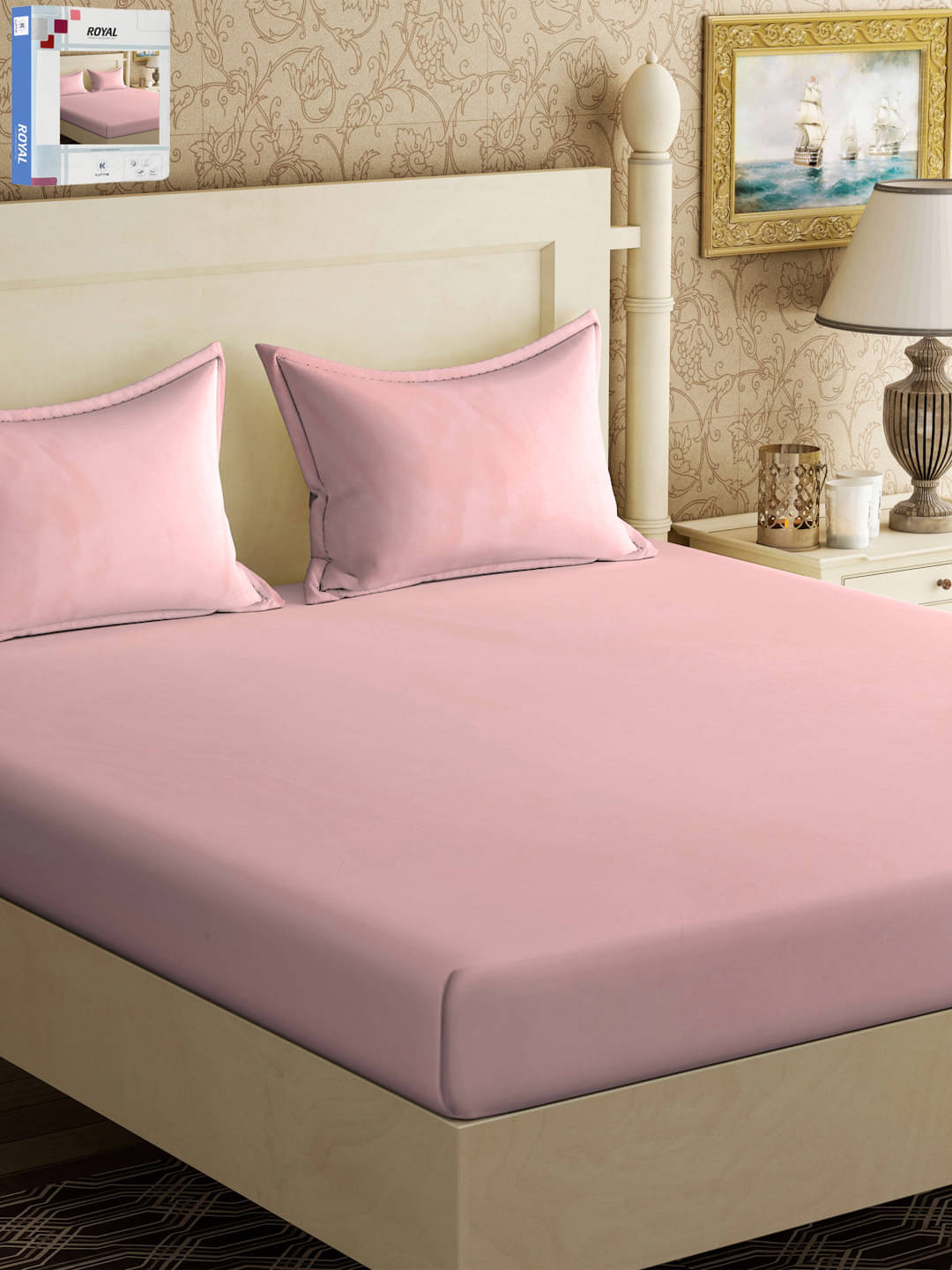 Klotthe Poly Cotton 1 Double Bedsheet with 2 Pillow Covers ( Pink )     			Klotthe Poly Cotton 1 Double Bedsheet with 2 Pillow Covers ( Pink )
