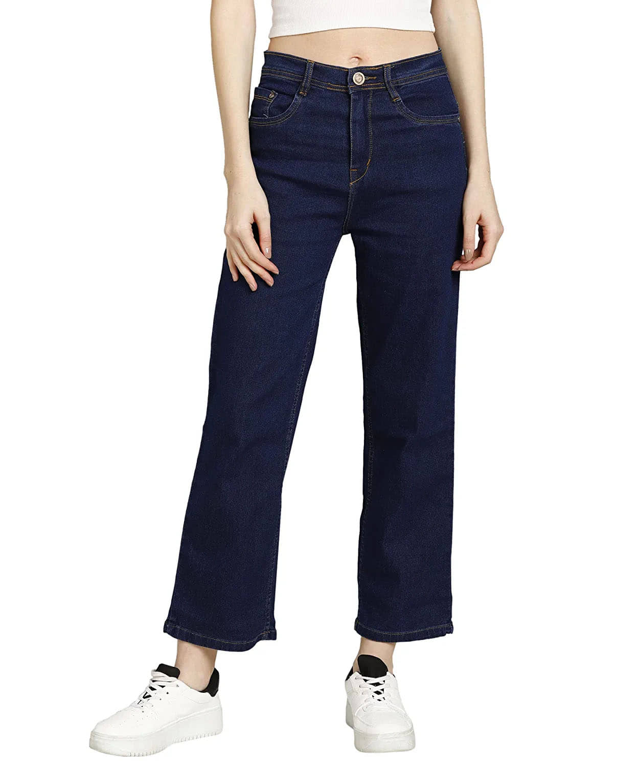 MACGROW - Blue Denim Straight Fit Women's Jeans ( Pack of 1 ) - Jeans | Buy online on ZillyBuy