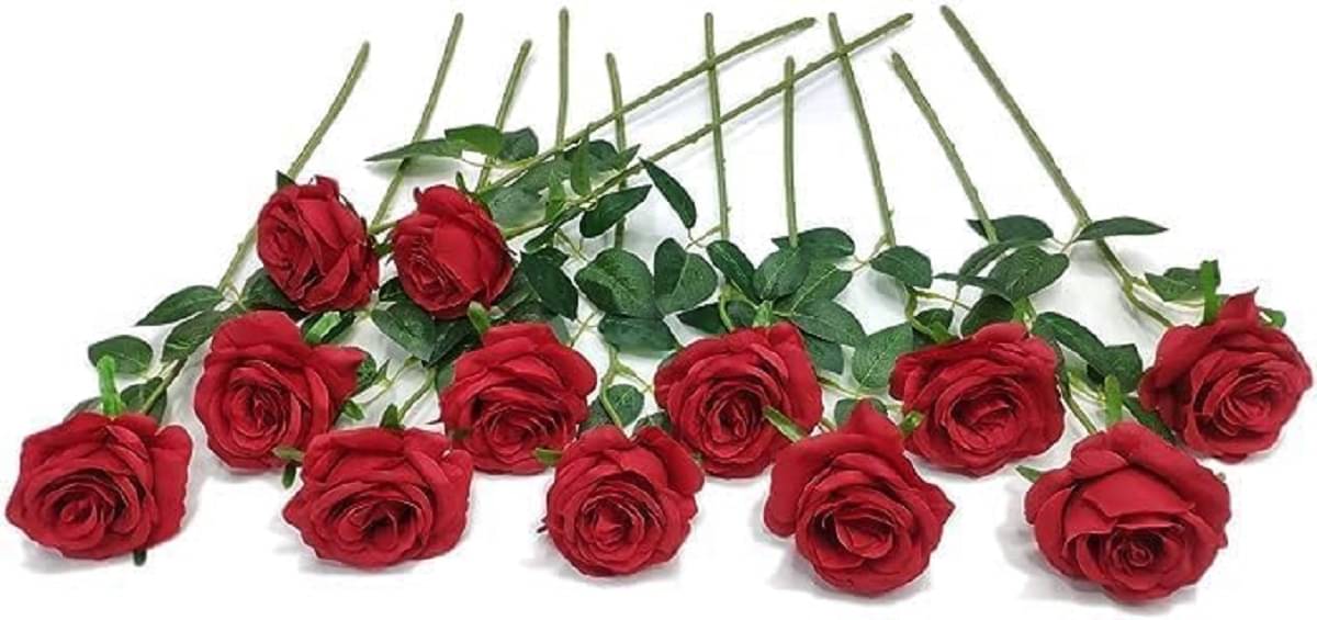     			RAMDEV ENTERPRISE - Red Rose Artificial Flower ( Pack of 1 )