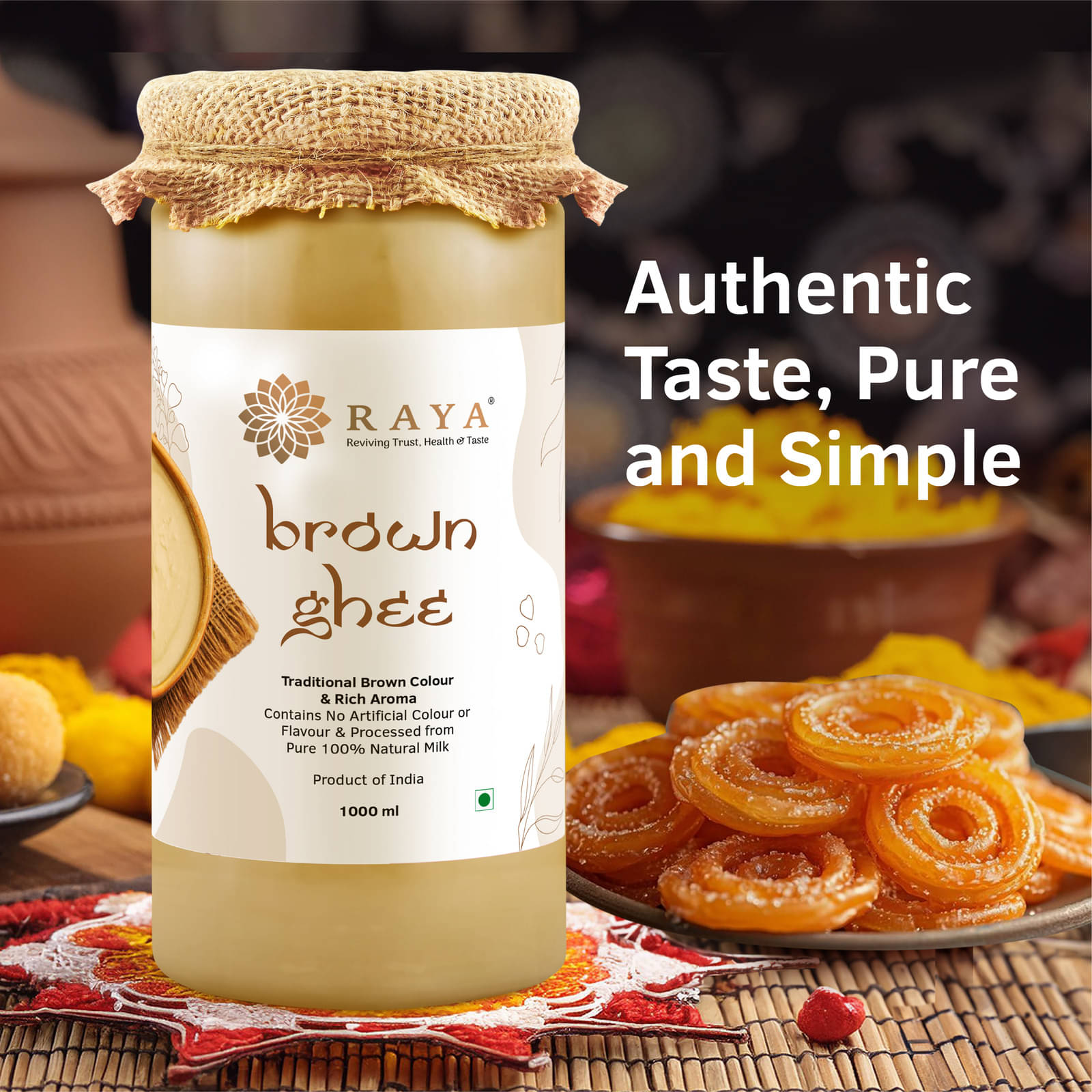     			RAYA Brown Ghee 1000 mL