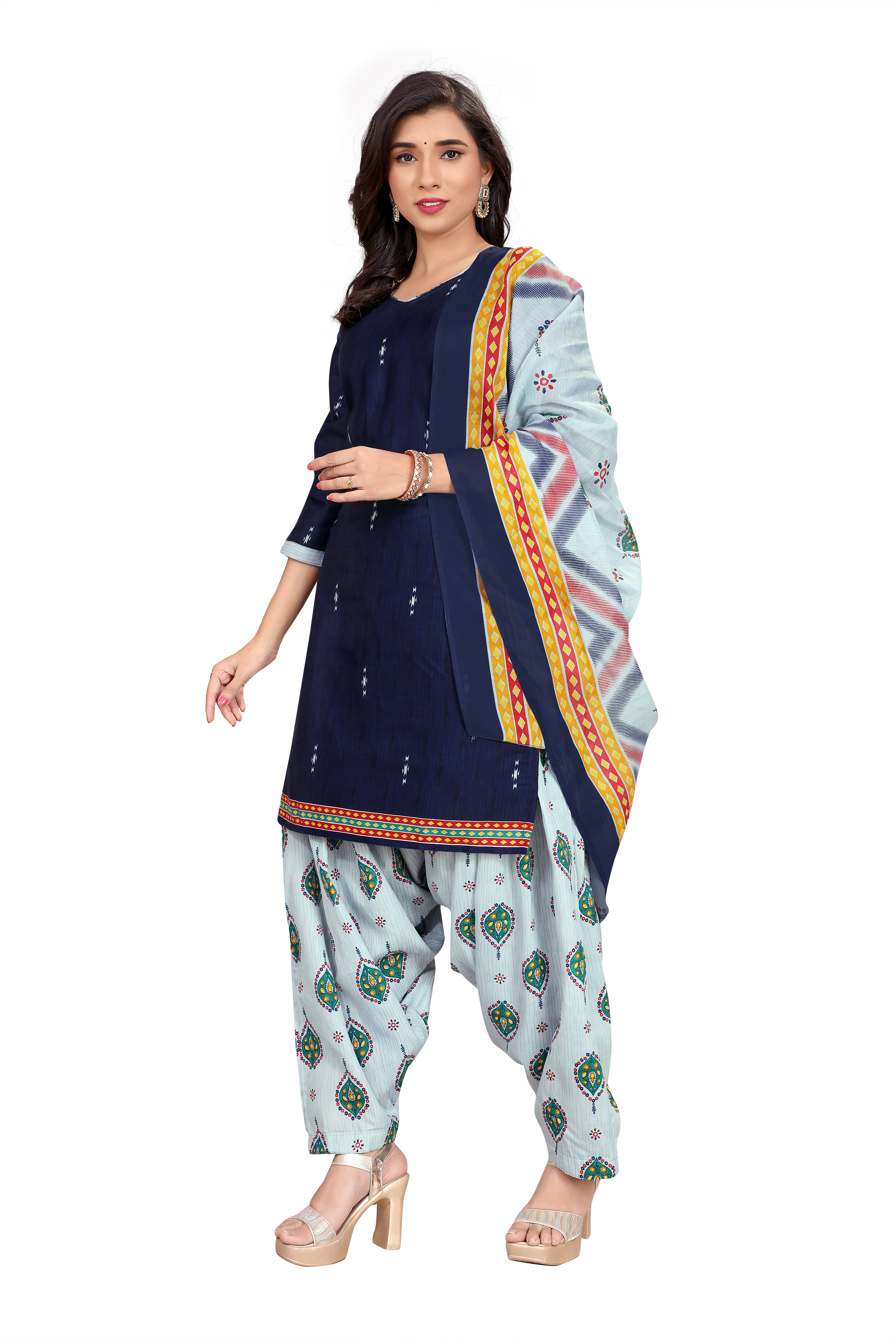 Rajnandini Women Cotton Blend Printed Straight Kurti With Patiala Salwar ( Olive ) Rajnandini Women Cotton Blend Printed Straight Kurti With Patiala Salwar ( Olive )