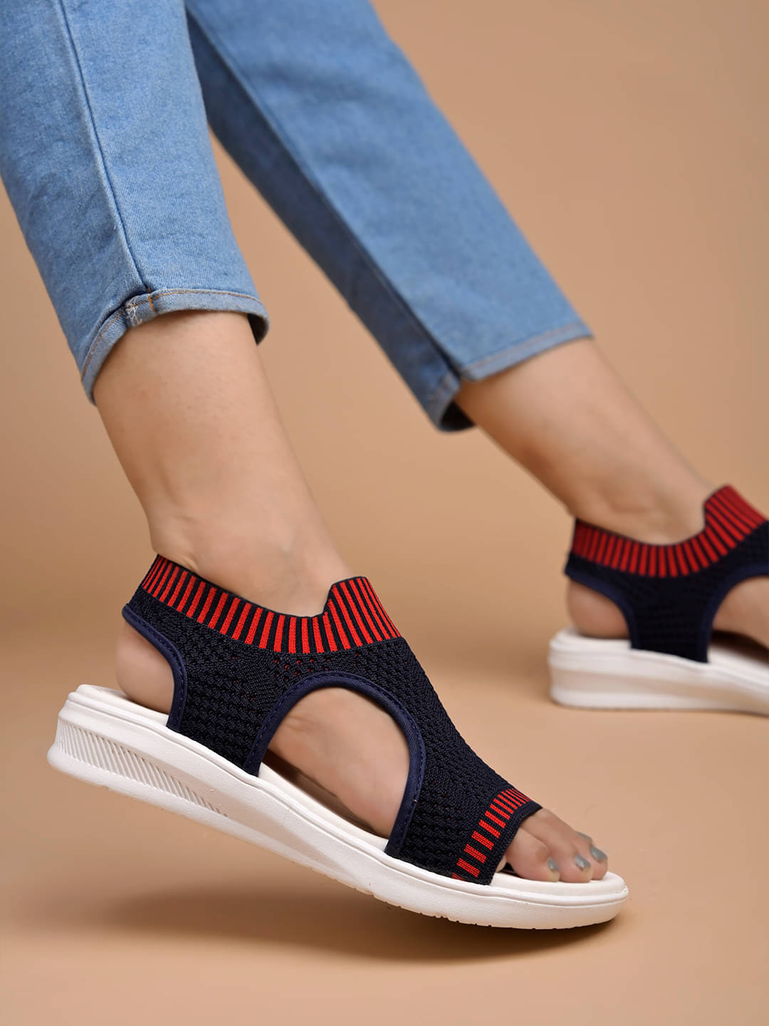 Shoetopia Comfortable & Trendy Flatforms Grey Sandals for Girls Shoetopia Comfortable & Trendy Flatforms Grey Sandals for Girls