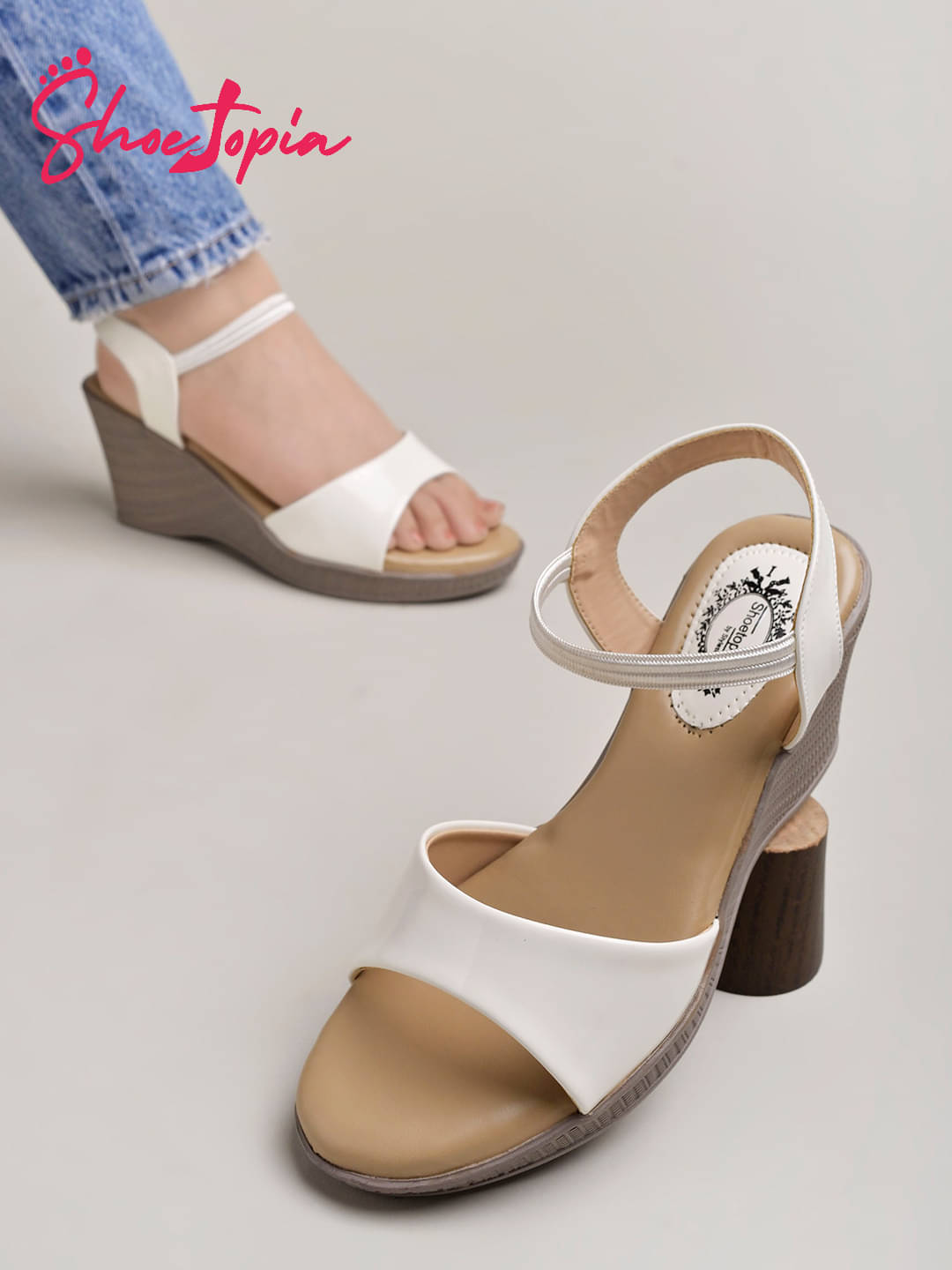 Shoetopia smart Casual White Wedges For Womne & Girls     			Shoetopia smart Casual White Wedges For Womne & Girls