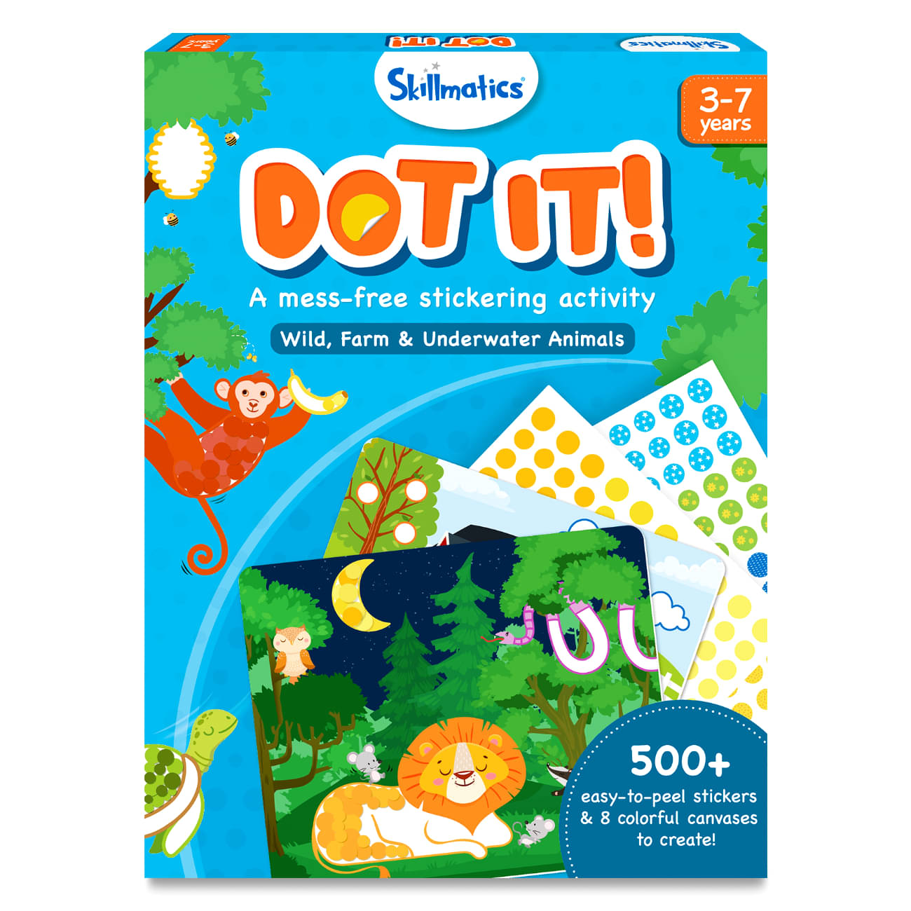 Skillmatics Art Activity - Dot It Animals, No Mess Sticker Art for Kids, Craft Kits, DIY Activity, Gifts for Boys & Girls Ages 3, 4, 5, 6, 7 Skillmatics Art Activity - Dot It Animals, No Mess Sticker Art for Kids, Craft Kits, DIY Activity, Gifts for Boys & Girls Ages 3, 4, 5, 6, 7