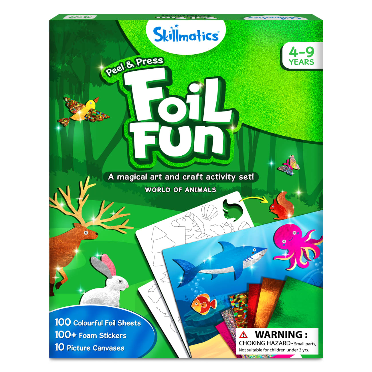     			Skillmatics Art & Craft Activity - Foil Fun Animals, No Mess Art for Kids, Craft Kits & Supplies, DIY Creative Activity, Gifts for Boys & Girls Ages 4, 5, 6, 7, 8, 9, Travel Toys