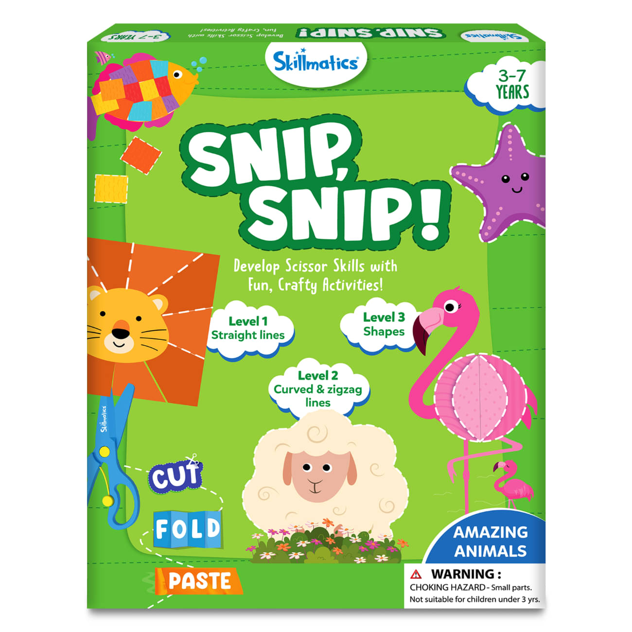     			Skillmatics Art & Craft Kit - Snip, Snip Animals, Practice Scissor Skills with Activity Book, Fun & Creative, Gifts for Toddlers, Girls & Boys Ages 3, 4, 5, 6, 7