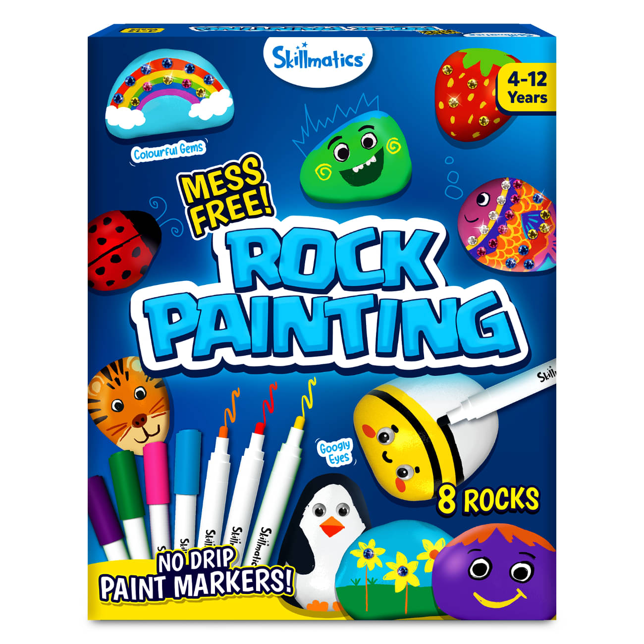 Skillmatics Rock Painting Kit - Mess-Free Art & Craft Activity for Girls & Boys, Craft Kits & Supplies, DIY Creative Activity, Gifts for Kids Ages 4, 5, 6, 7, 8, 9, 10, 11, 12 Skillmatics Rock Painting Kit - Mess-Free Art & Craft Activity for Girls & Boys, Craft Kits & Supplies, DIY Creative Activity, Gifts for Kids Ages 4, 5, 6, 7, 8, 9, 10, 11, 12