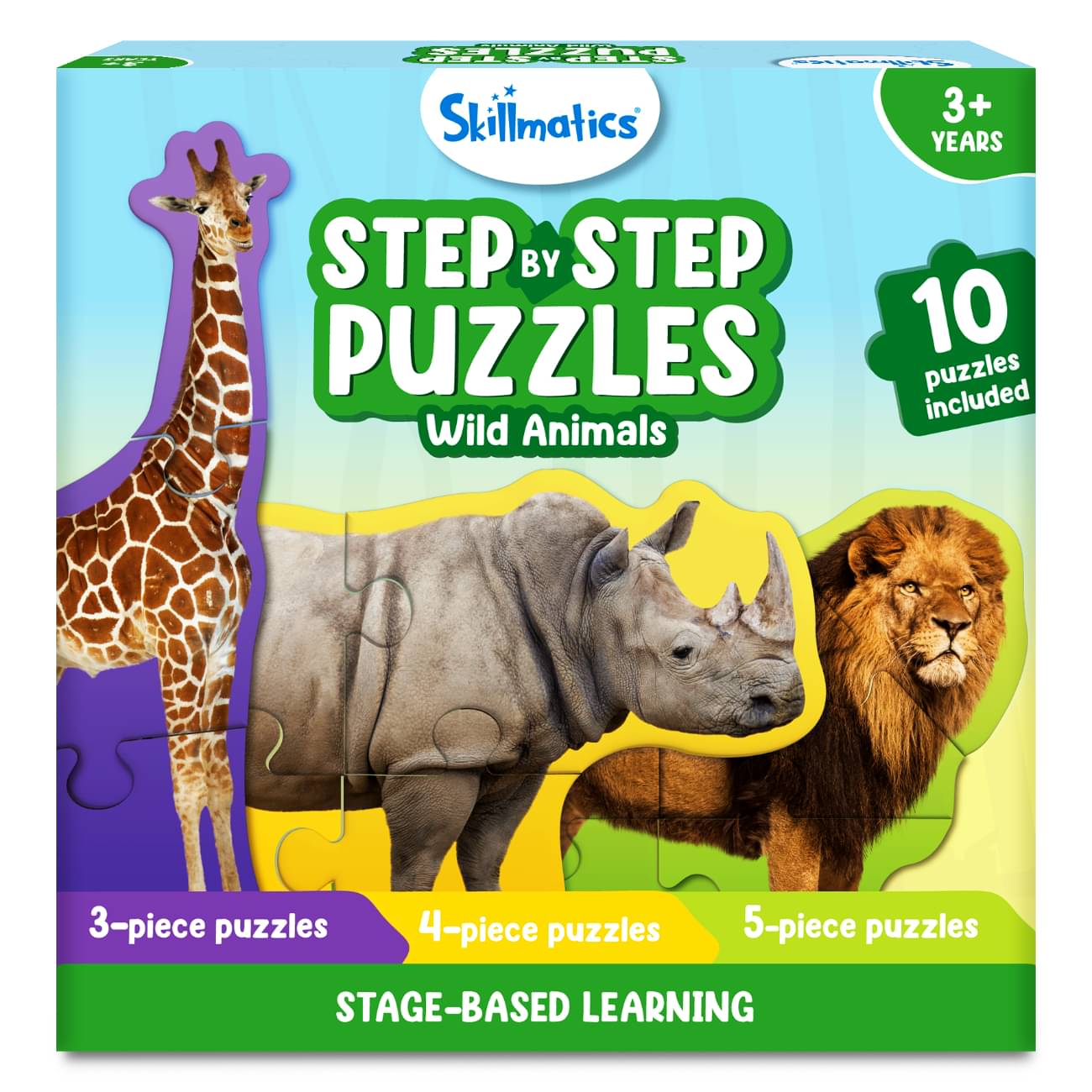 Skillmatics Step by Step Puzzle - 40 Piece Wild Animal Jigsaw & Toddler Puzzles, Educational Montessori Toy for Boys & Girls, Gifts for Kids Ages 3, 4, 5 and Up Skillmatics Step by Step Puzzle - 40 Piece Wild Animal Jigsaw & Toddler Puzzles, Educational Montessori Toy for Boys & Girls, Gifts for Kids Ages 3, 4, 5 and Up