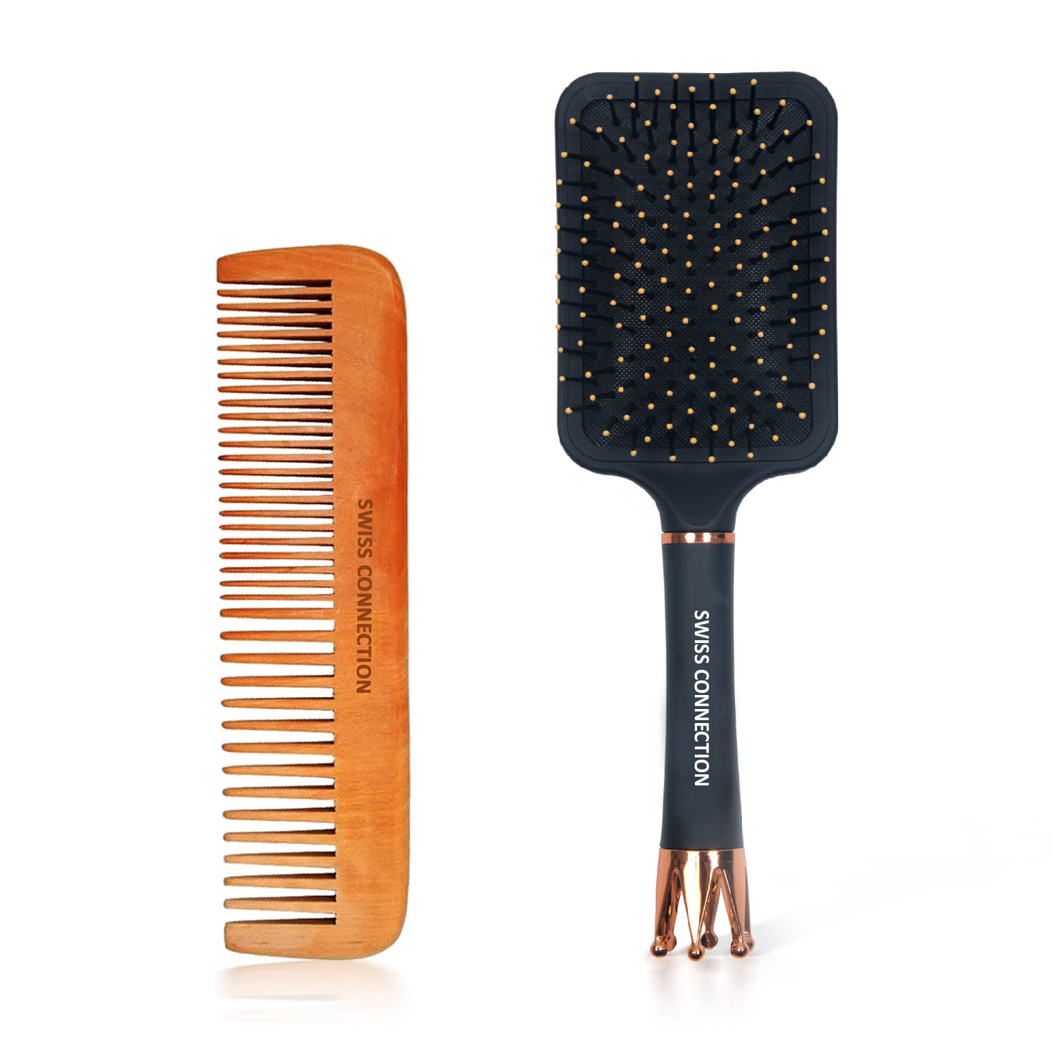     			Swiss Connection Paddle Brush For All Hair Types ( Pack of 2 )