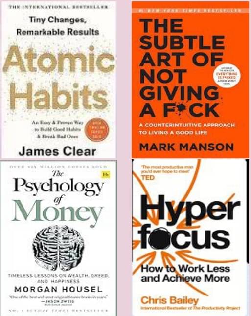 The Psychology Of Money+The Subtle Art Of Not Giving+Atomic Habits + Hyperfocus The Psychology Of Money+The Subtle Art Of Not Giving+Atomic Habits + Hyperfocus