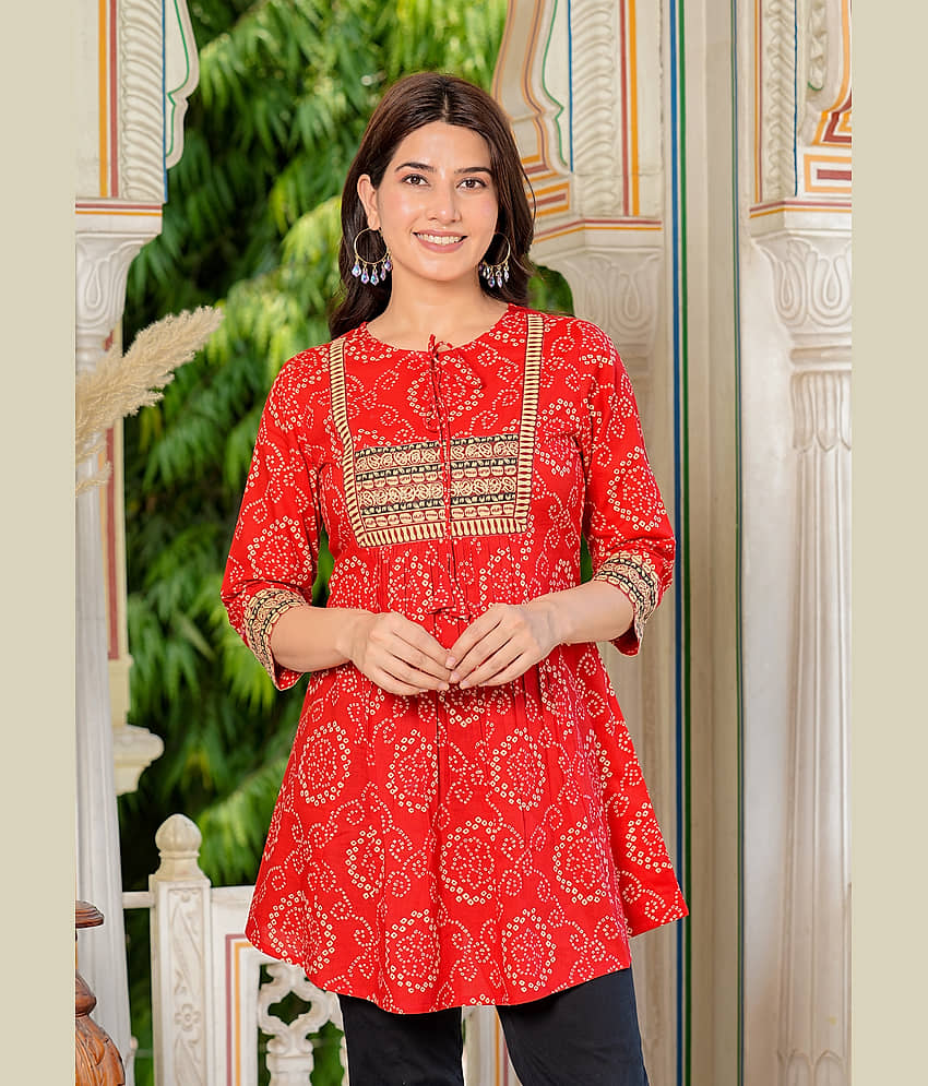 Cotton Short Kurti For Women (Pack of 1) - Kurtis, Tunics | Buy online on ZillyBuy