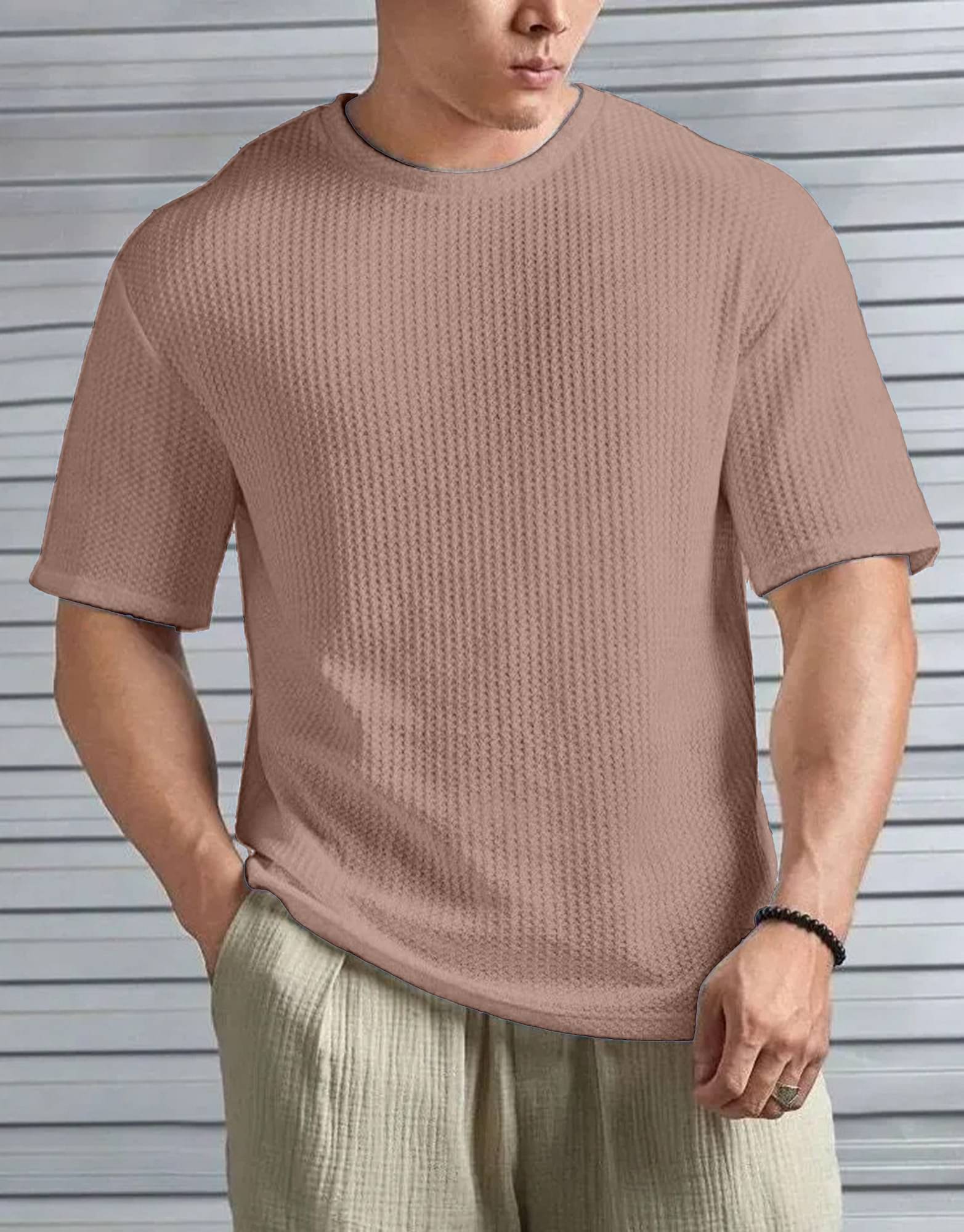 happy khajana Pack of 1 Polyester Regular Fit Men's T-Shirt ( Cream ) happy khajana Pack of 1 Polyester Regular Fit Men's T-Shirt ( Cream )