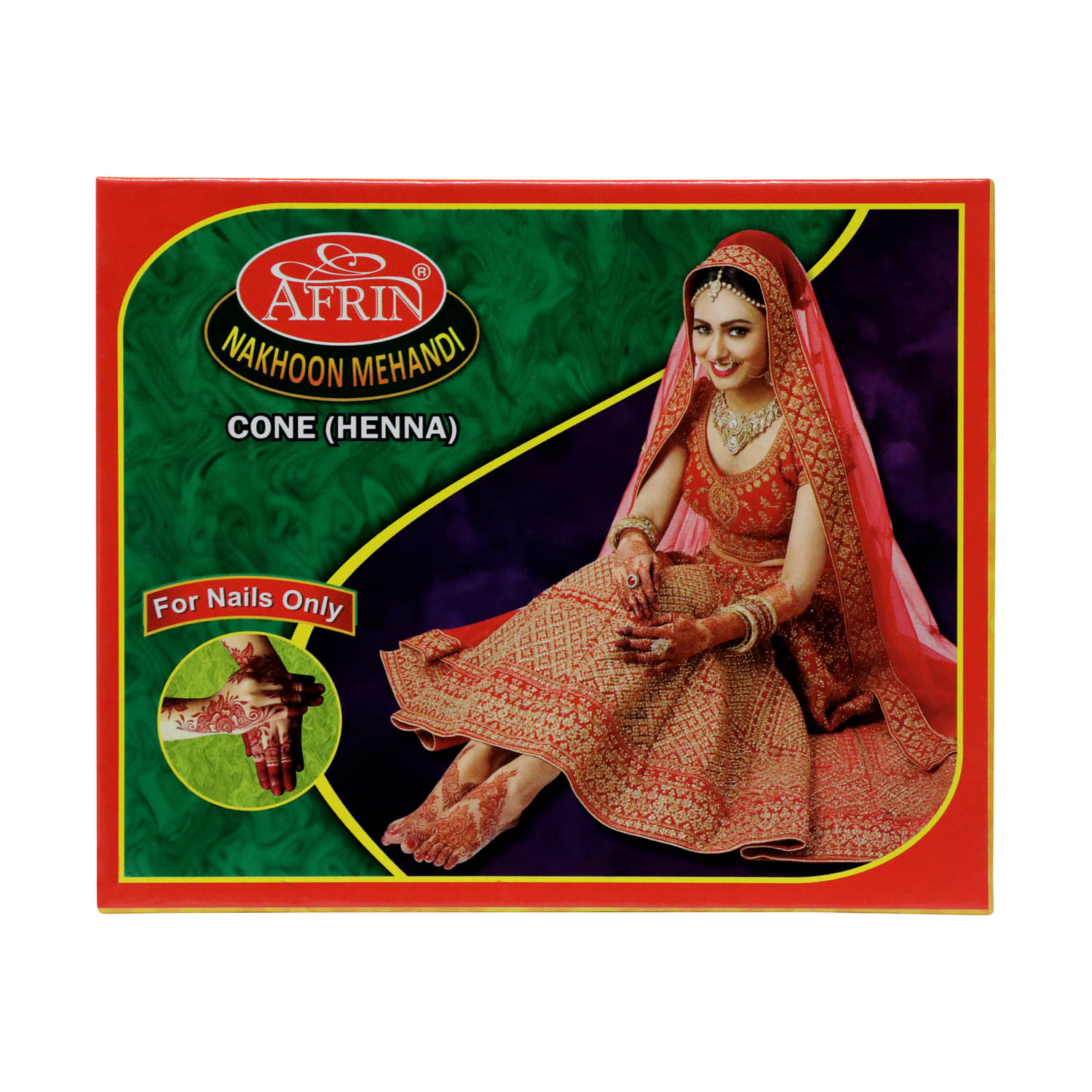 Afrin Nails Cone (Big) Natural Henna 14 g Pack of 12     			Afrin Nails Cone (Big) Natural Henna 14 g Pack of 12