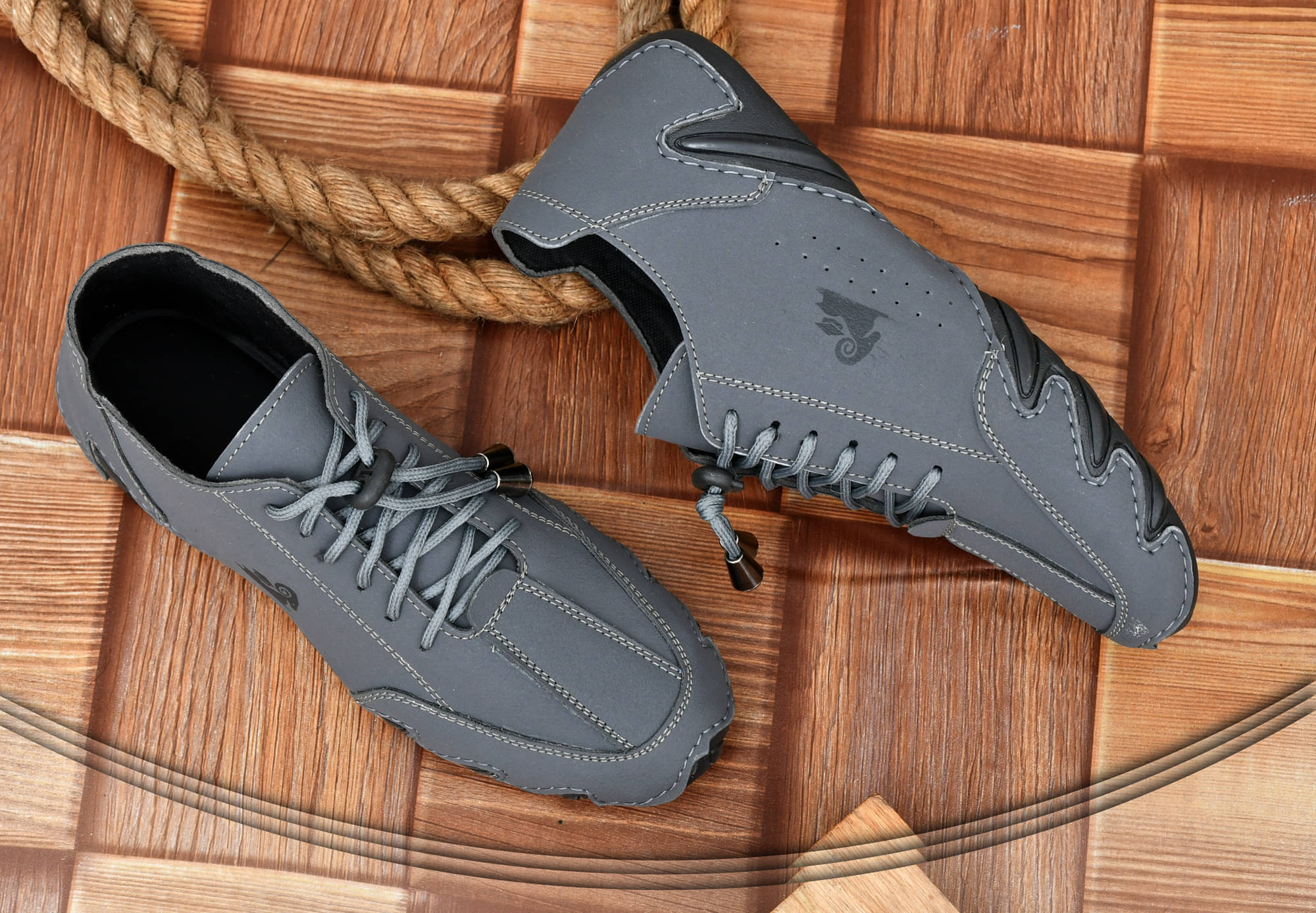     			BRAWO Casual Shoe for Men Grey Men's Sneakers