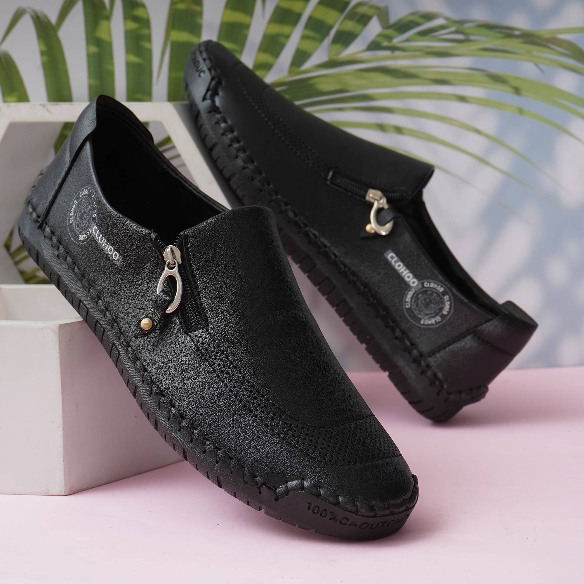     			BRAWO Shoe for Men Black Men's Lifestyle Shoes