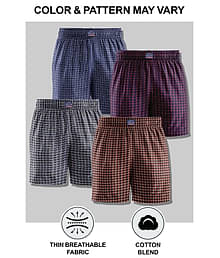 FTX Pack of 4 Cotton Blend Boxers For Men's ( Maroon )