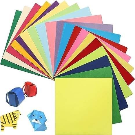     			Freedy Neon Origami Paper 15 cm X 15 cm Pack of 100 Sheets (10 sheet x 10 color) Fluorescent Color Both Side Coloured For Origami, Scrapbooking, Project Work