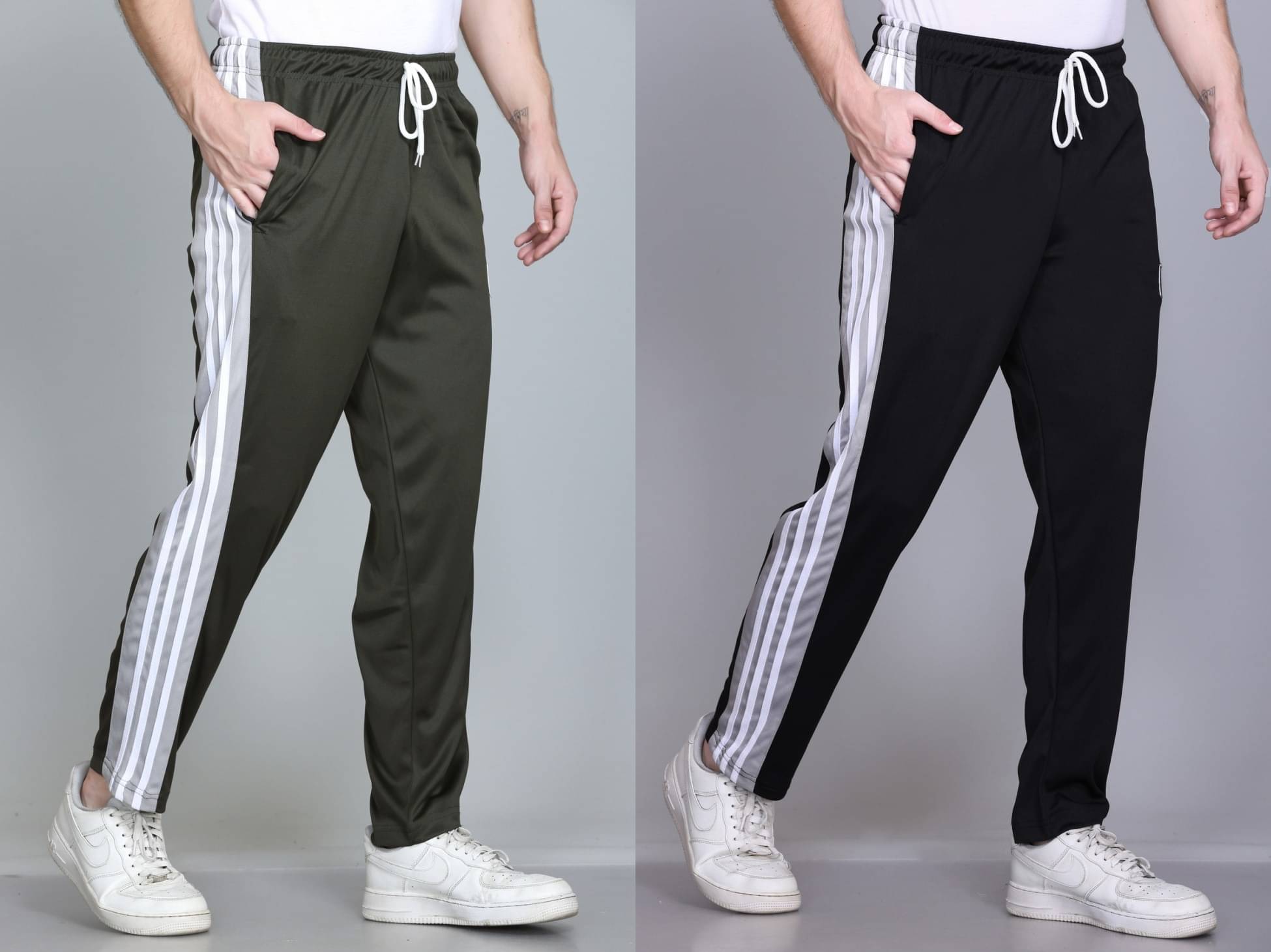     			HVBK Multicolor Polyester Men's Trackpants ( Pack of 2 )