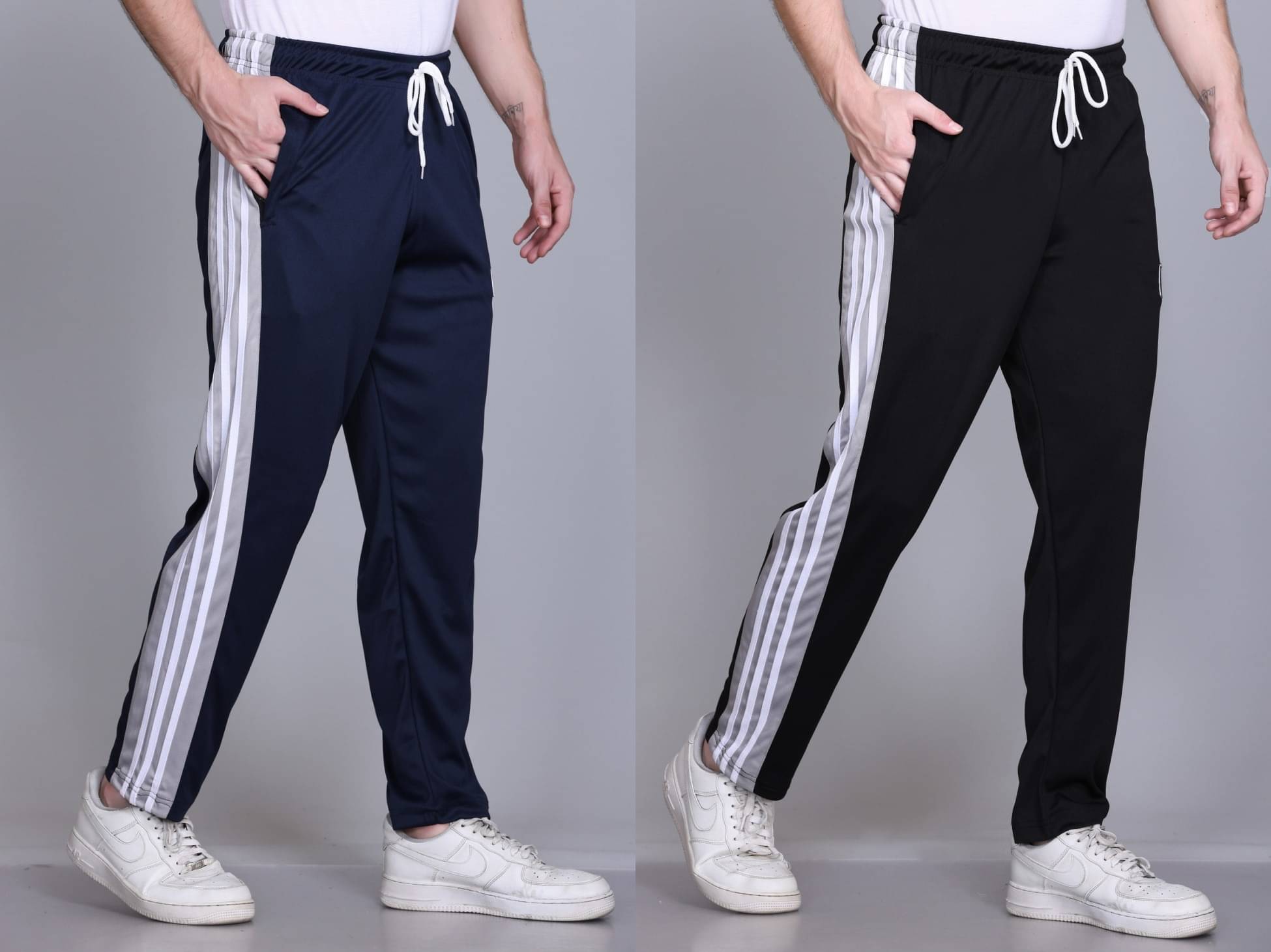     			HVBK Multicolor Polyester Men's Trackpants ( Pack of 2 )