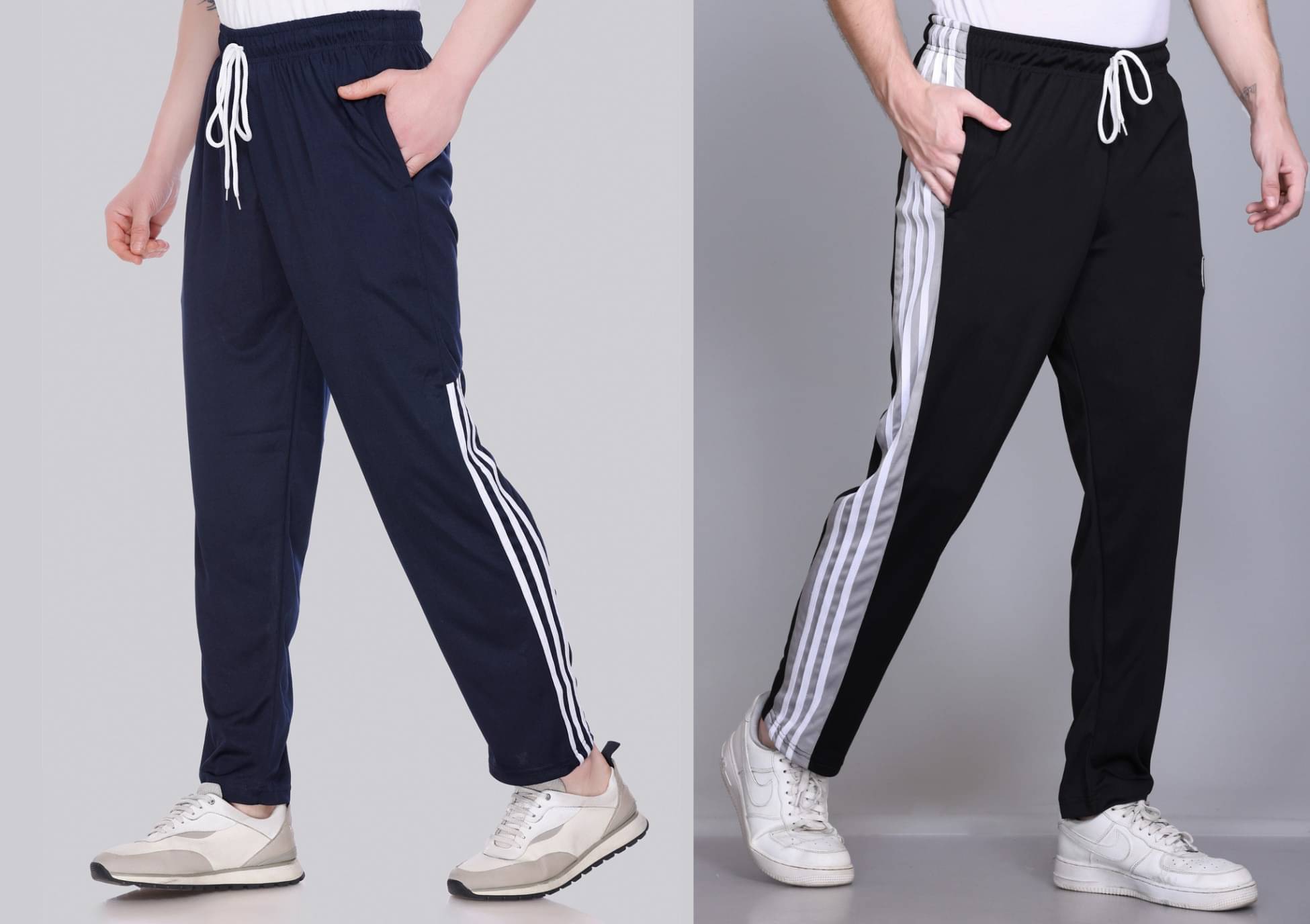     			HVBK Multicolor Polyester Men's Trackpants ( Pack of 2 )