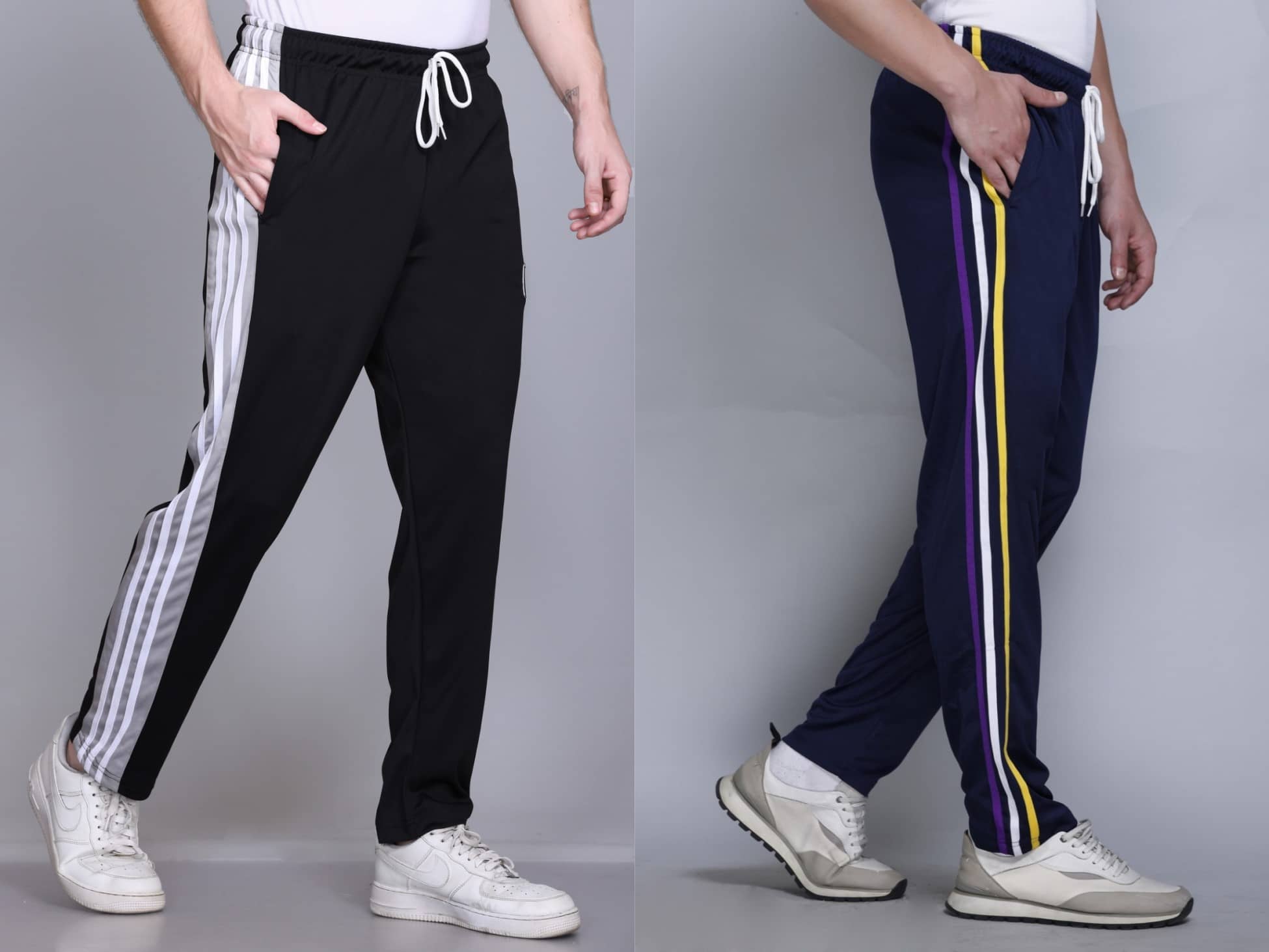 HVBK Multicolor Polyester Men's Trackpants ( Pack of 2 ) - Track Pants | Buy online on ZillyBuy