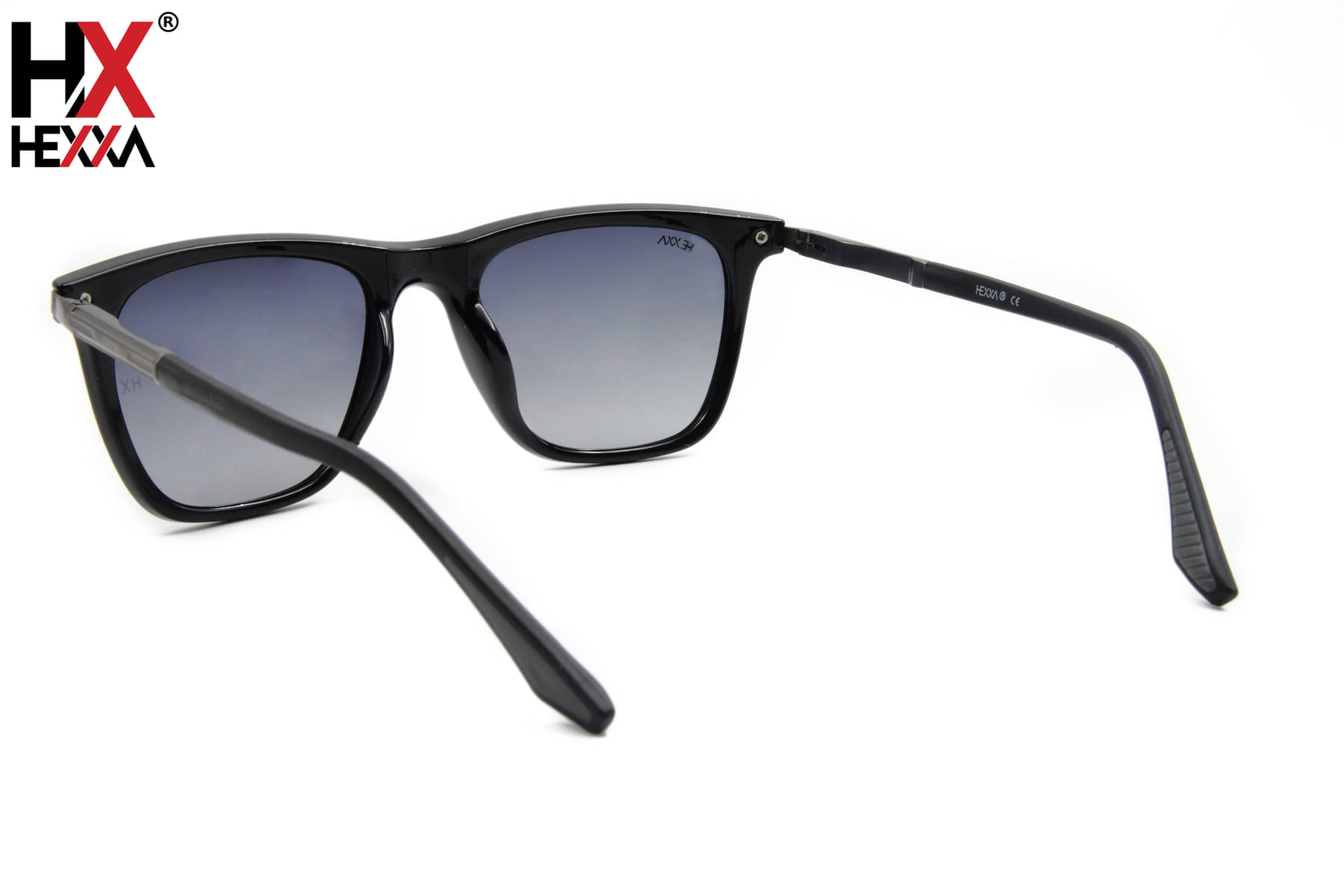     			Hexxa Black Rectangular Sunglasses ( Pack of 1 )