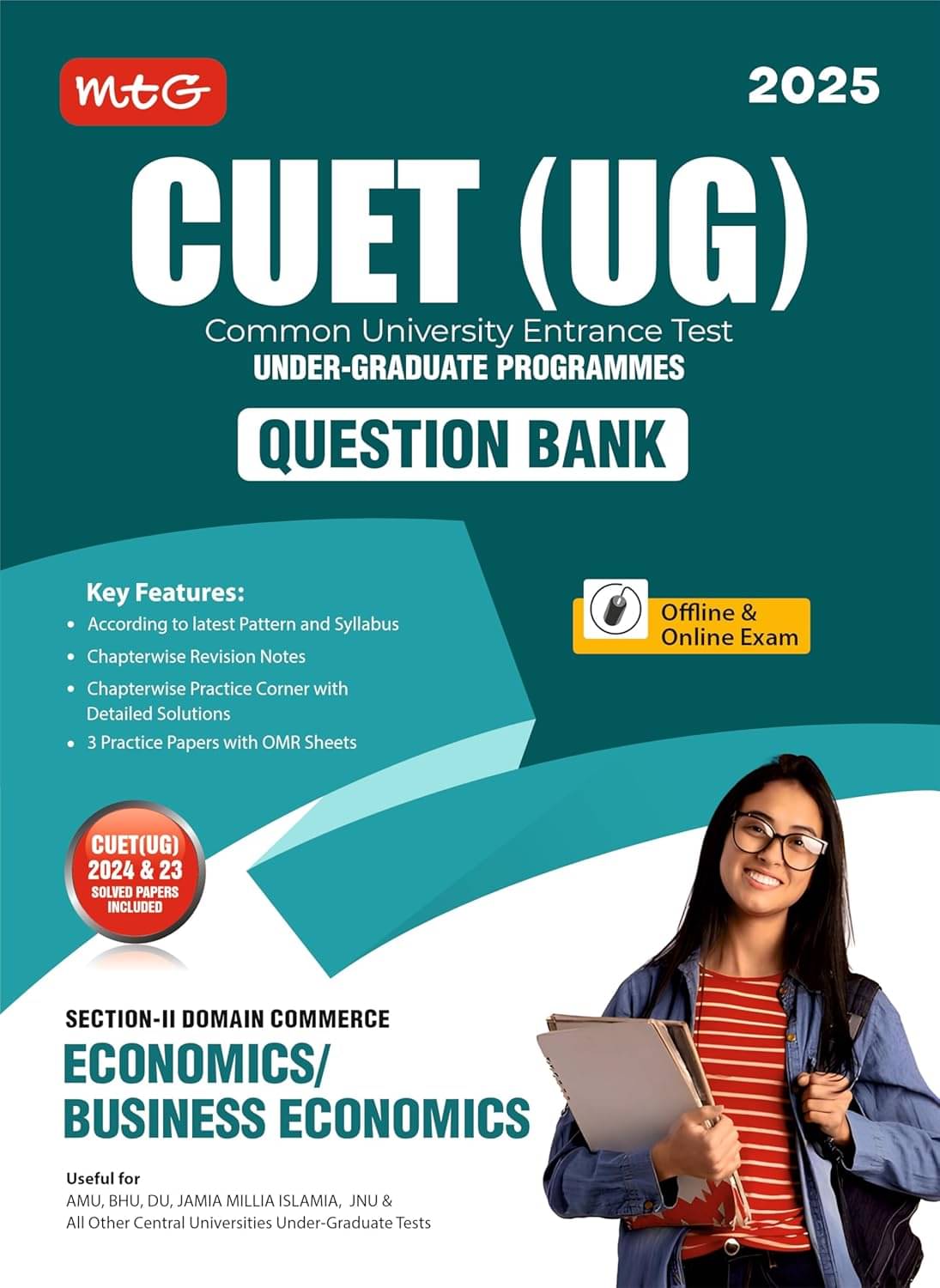     			MTG NTA CUET (UG) Chapterwise Question Bank Economics With Practice Papers & OMR Sheet | Entrance Exam Preparation Book 2025