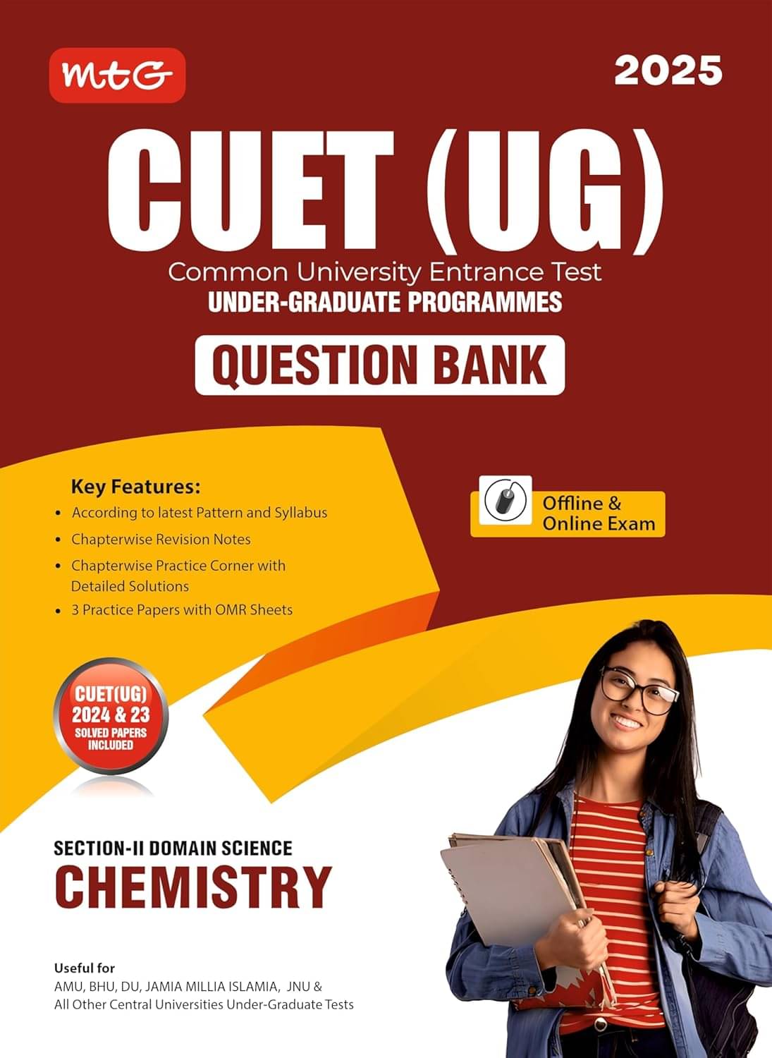 MTG NTA CUET (UG) Chapterwise Question Bank Chemistry With Practice Papers & OMR Sheet | Entrance Exam Preparation Book 2025 MTG NTA CUET (UG) Chapterwise Question Bank Chemistry With Practice Papers & OMR Sheet | Entrance Exam Preparation Book 2025
