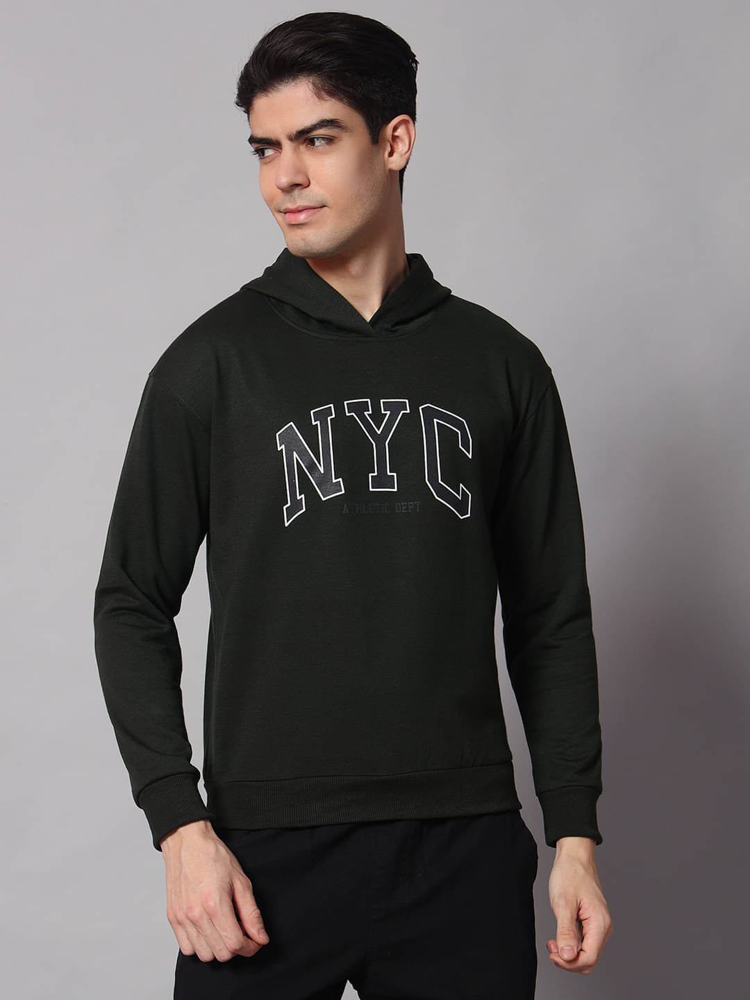OBAAN Fleece Hooded Men's Sweatshirt - Black ( Pack of 1 ) OBAAN Fleece Hooded Men's Sweatshirt - Black ( Pack of 1 )