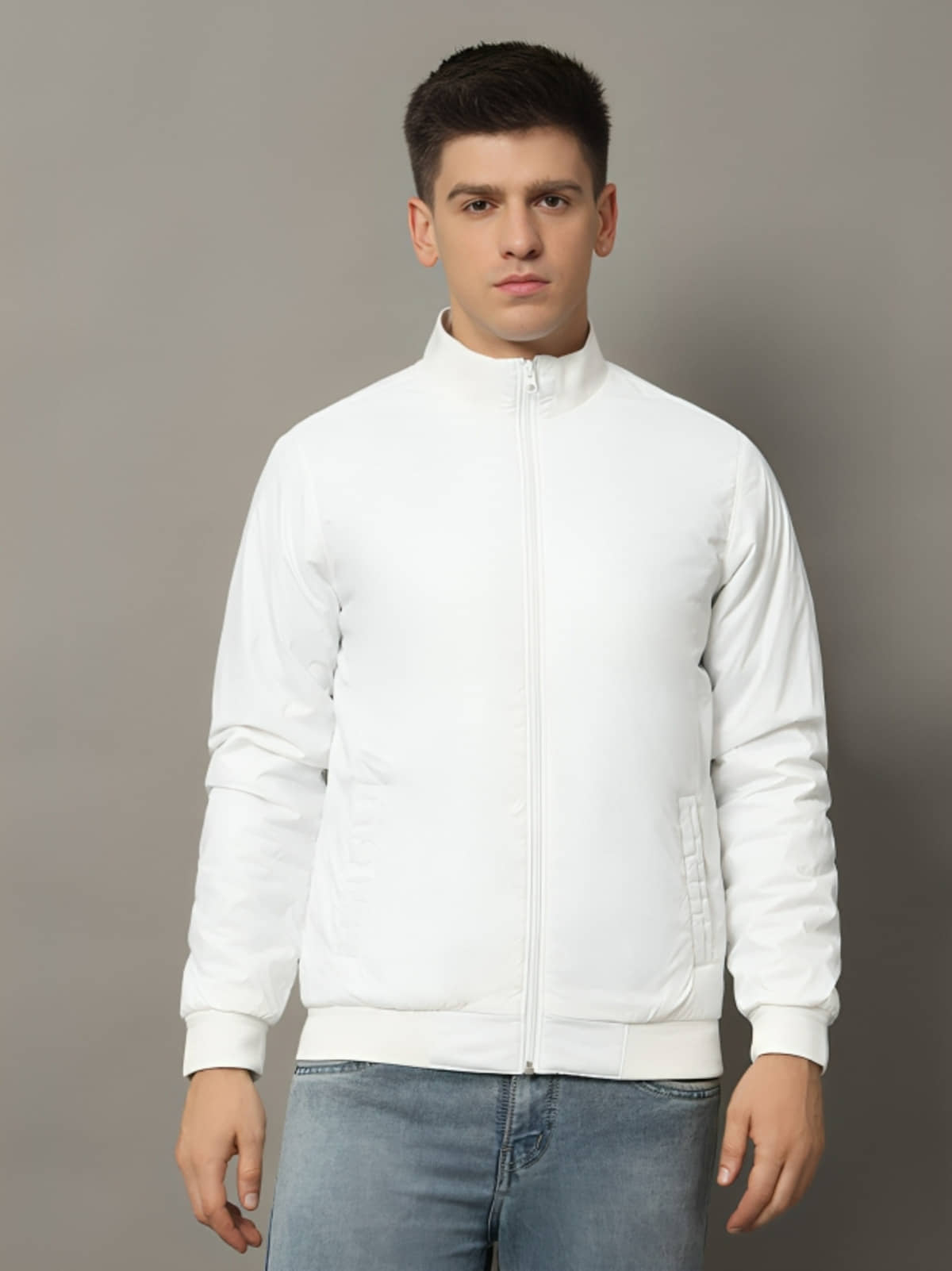 PLUS PARADISE Polyester Men's Casual Jacket - White ( Pack of 1 ) - Jackets & Coats | Buy online on ZillyBuy