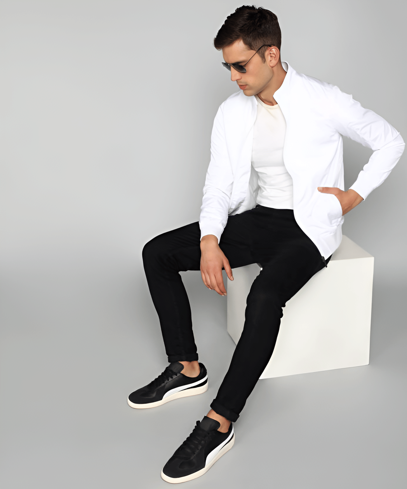 PLUS PARADISE Polyester Men's Casual Jacket - White ( Pack of 1 ) - Jackets & Coats | Buy online on ZillyBuy