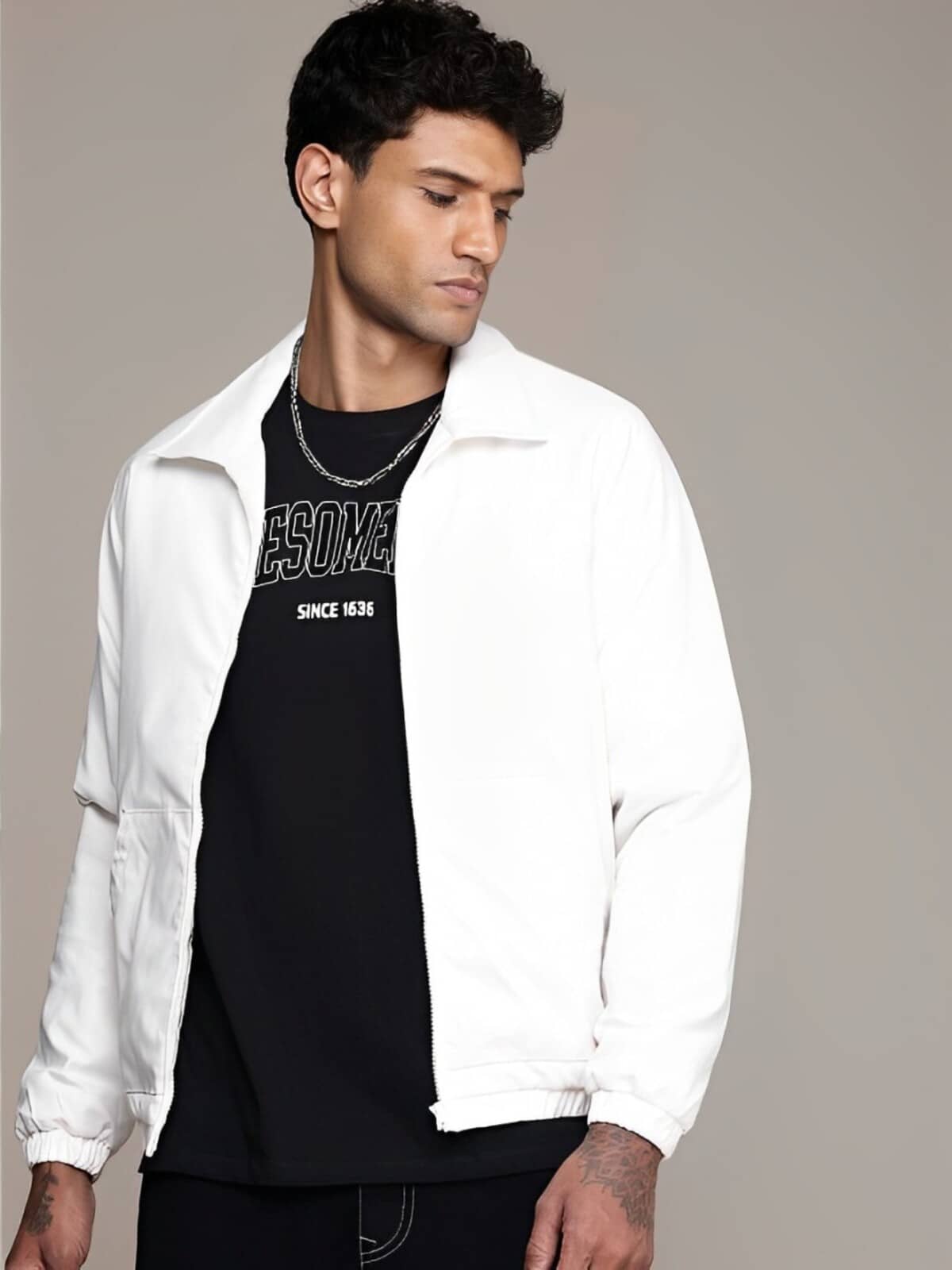 PLUS PARADISE Polyester Men's Casual Jacket - White ( Pack of 1 ) - Jackets & Coats | Buy online on ZillyBuy