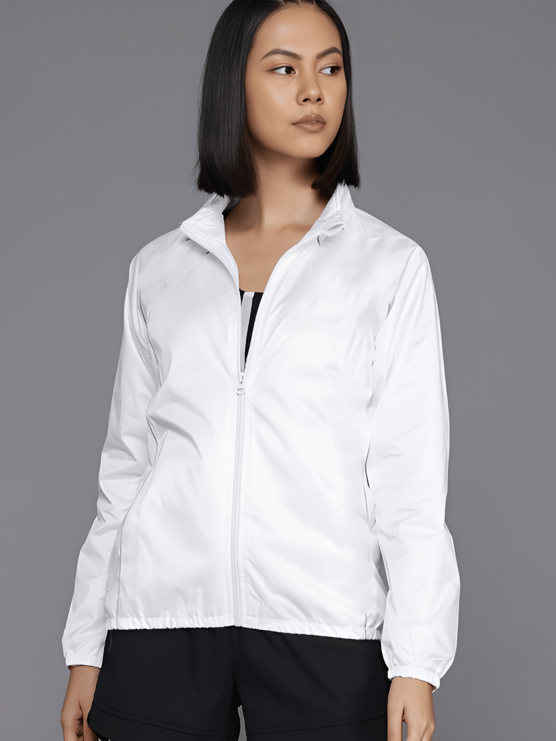 PLUS PARADISE Women Bomber Jacket ( White ) PLUS PARADISE Women Bomber Jacket ( White )