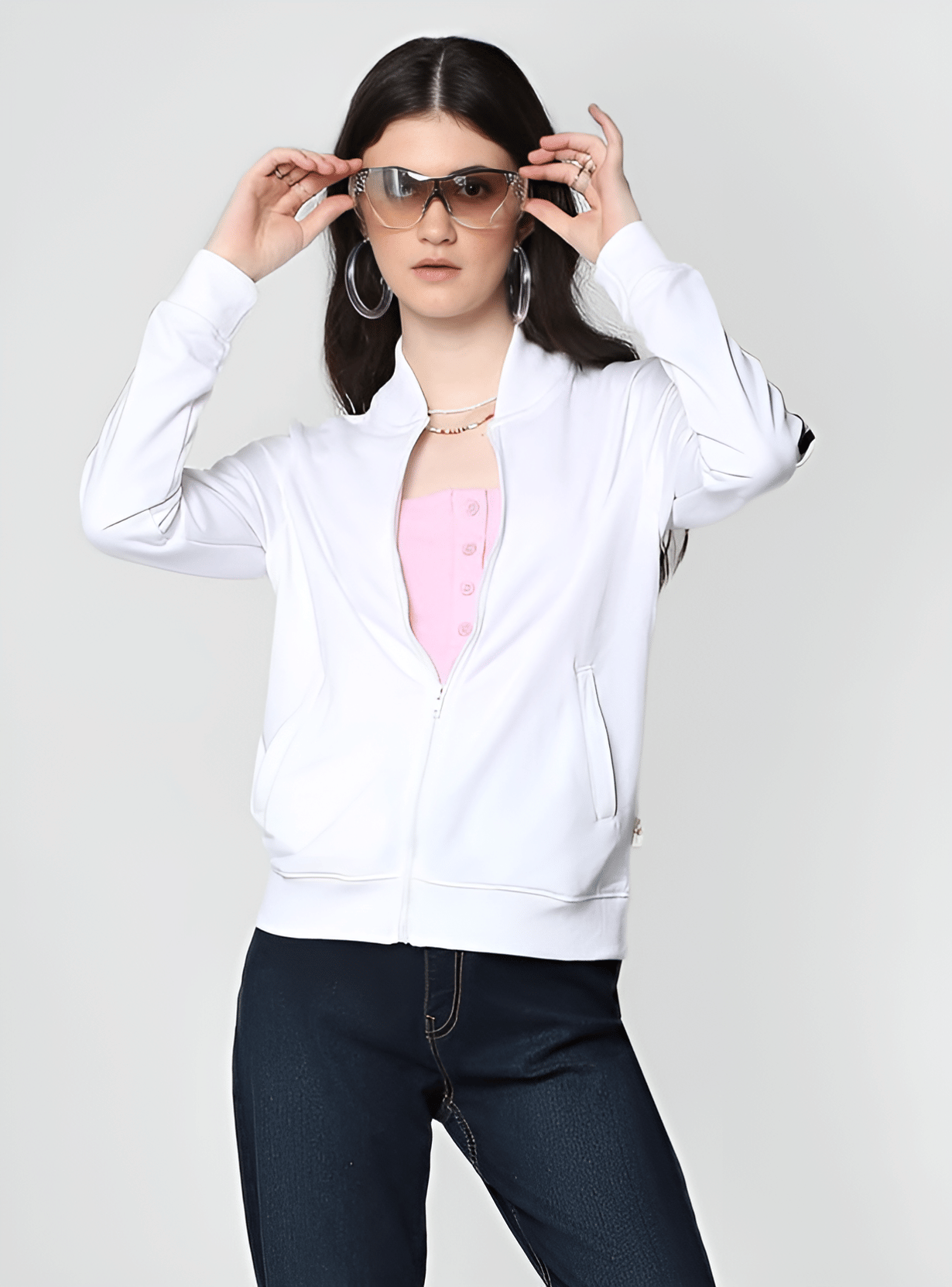     			PLUS PARADISE - Polyester White Jackets