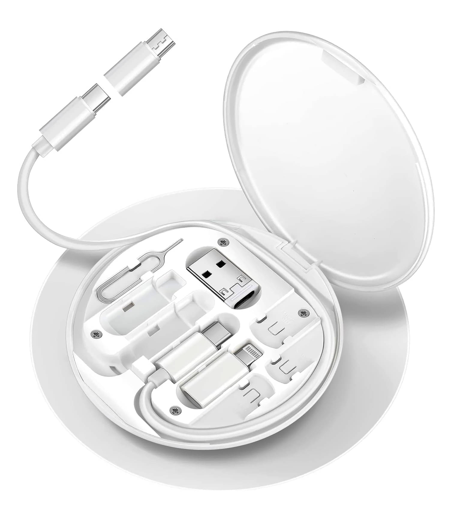 Retailstore 0.25m Data Cables Multipurpose Travel Kit for All Smarphones - White Retailstore 0.25m Data Cables Multipurpose Travel Kit for All Smarphones - White