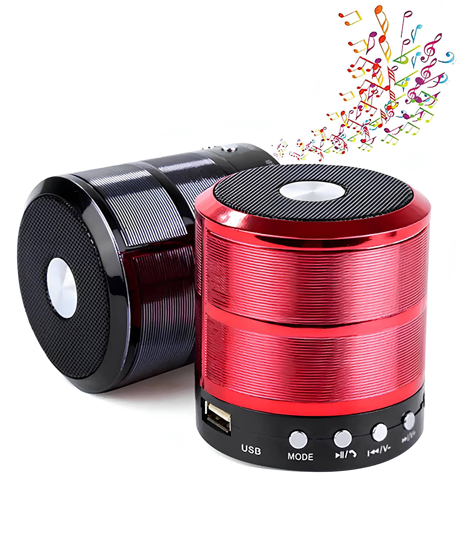     			Retailstore Wireless 5 W Bluetooth Speaker Bluetooth v5.0 with USB,SD card Slot,Aux Playback Time 6 hrs Red