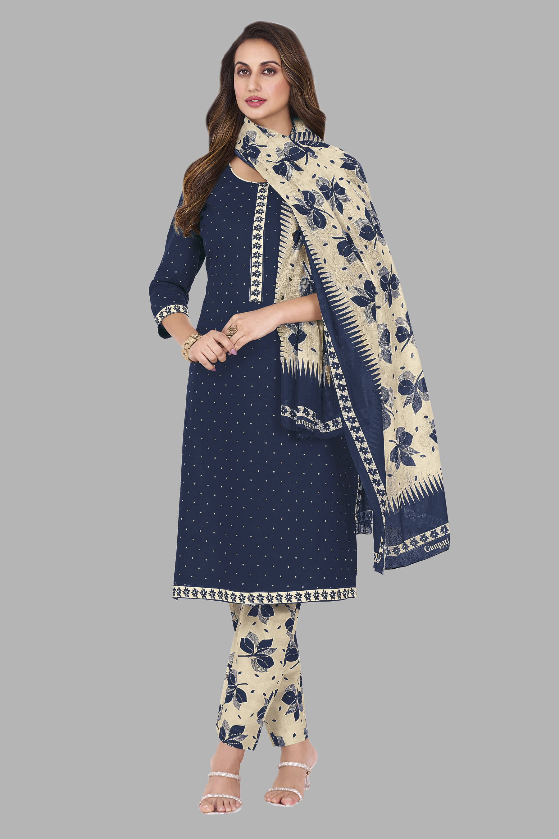 SIMMU Cotton Printed Kurti With Pants Women's Stitched Salwar Suit - Blue ( Pack of 1 ) SIMMU Cotton Printed Kurti With Pants Women's Stitched Salwar Suit - Blue ( Pack of 1 )