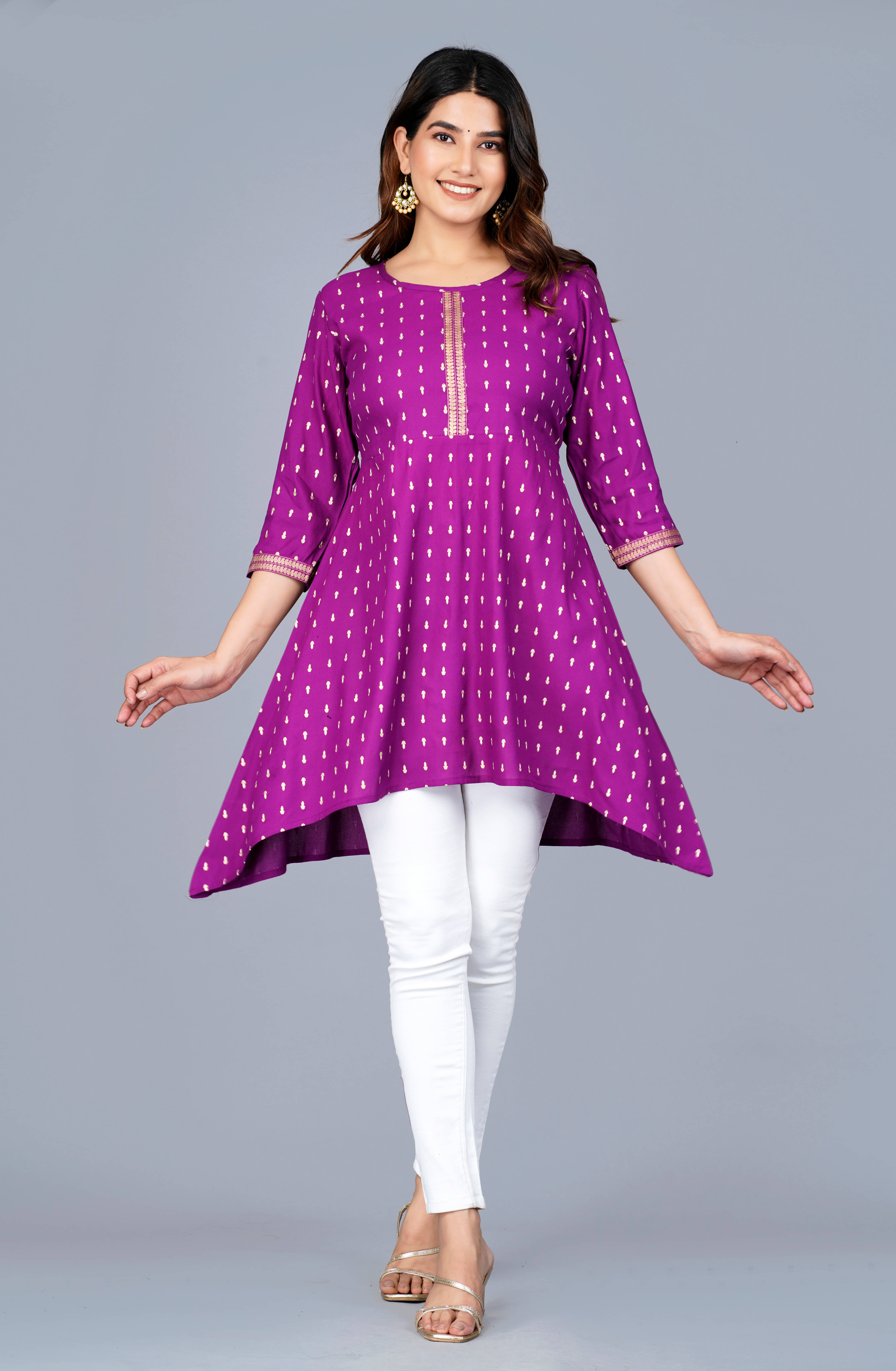 Smien Women's Rayon Regular Top ( Magenta )     			Smien Women's Rayon Regular Top ( Magenta )