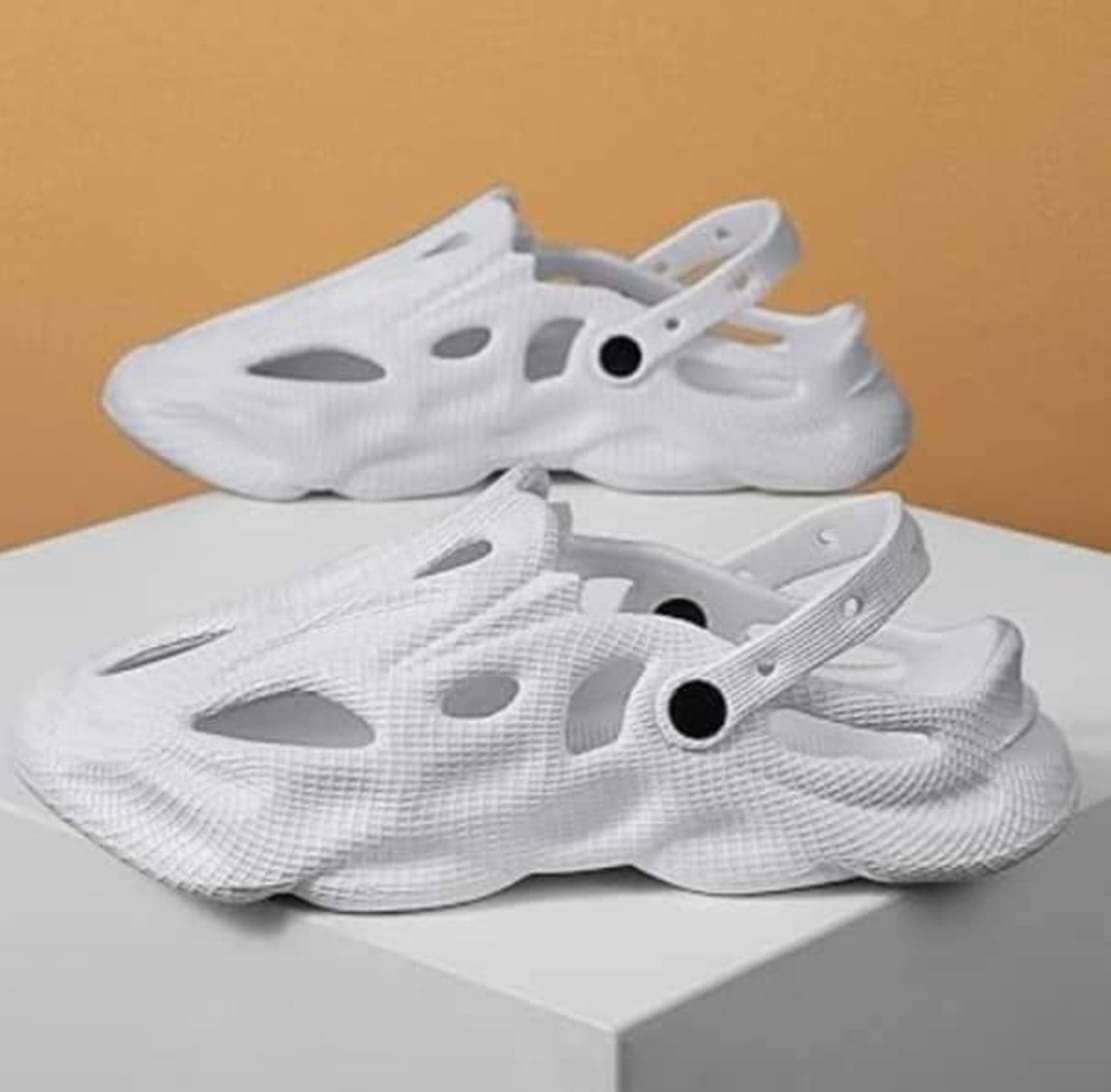     			Style Height - White Men's Clogs