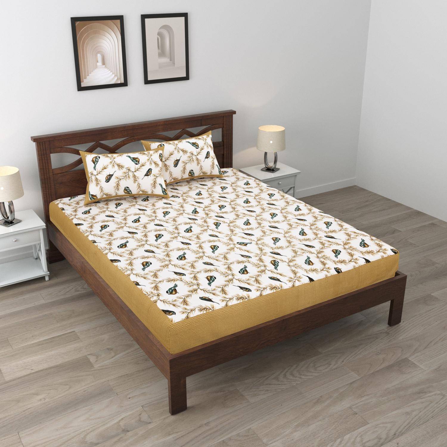 Uniqchoice Cotton 1 Double Bedsheet with 2 Pillow Covers ( Brown ) Uniqchoice Cotton 1 Double Bedsheet with 2 Pillow Covers ( Brown )