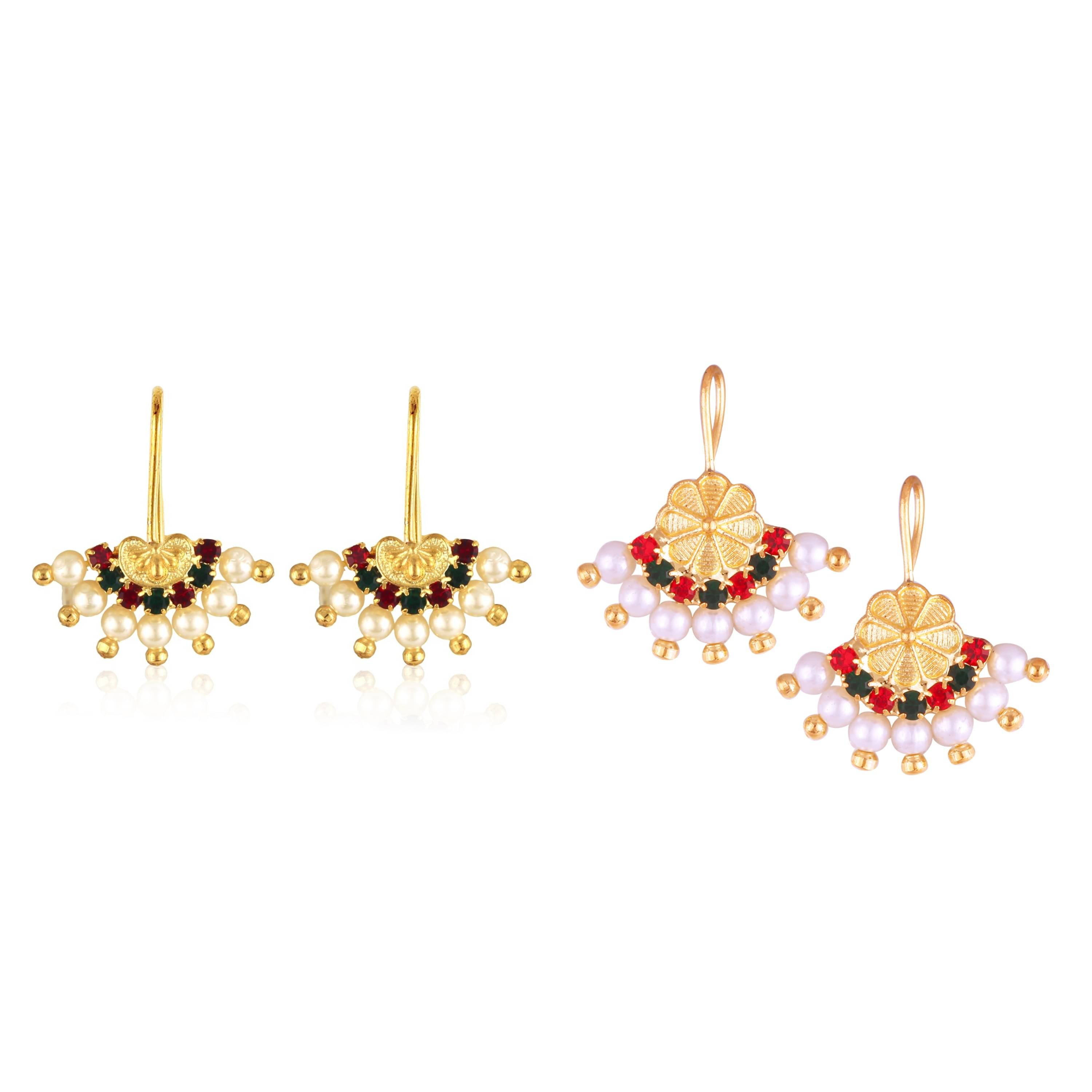     			VIVASTRI Multi Color Drop Earrings ( Pack of 2 )